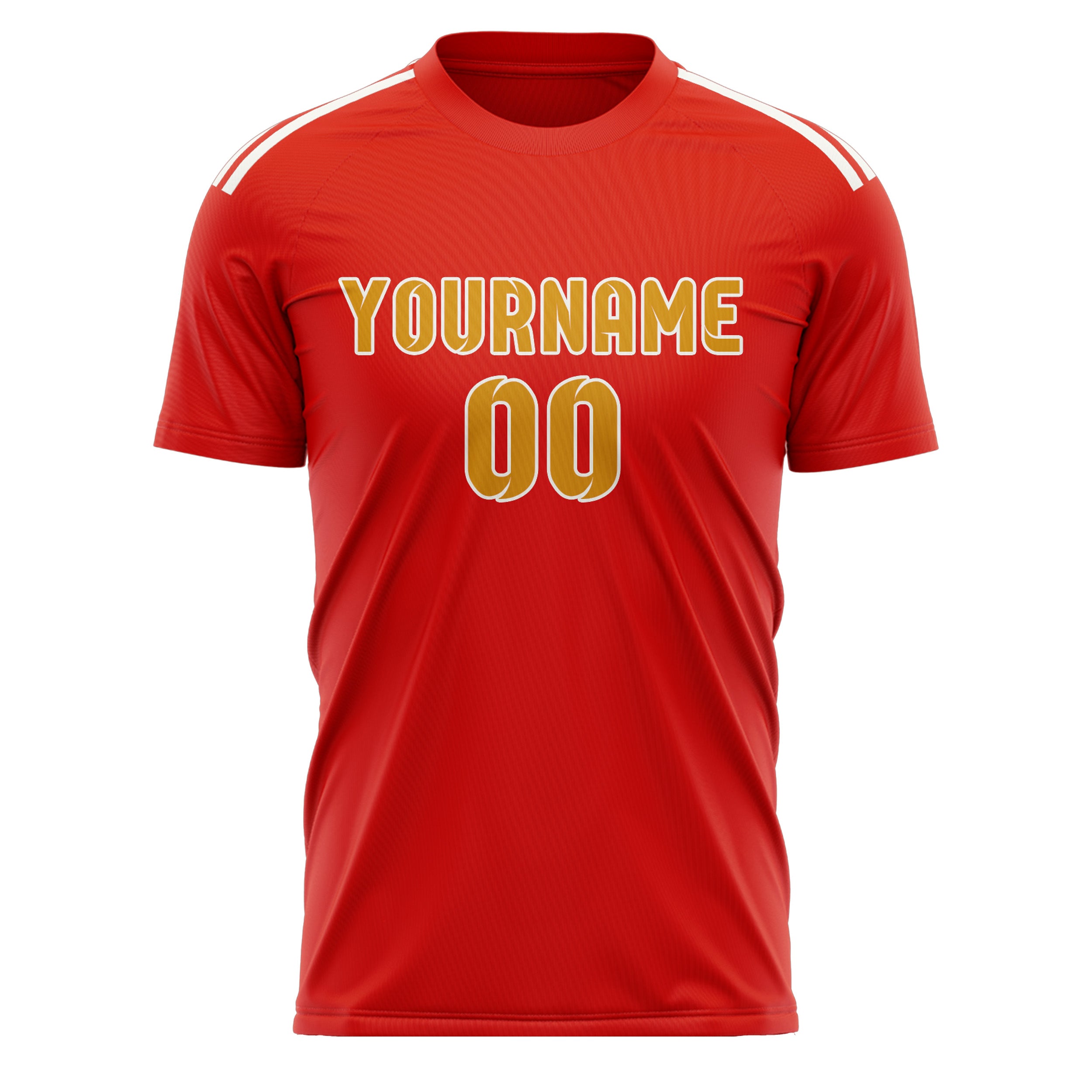Custom Orange Red Yellow Soccer Jersey