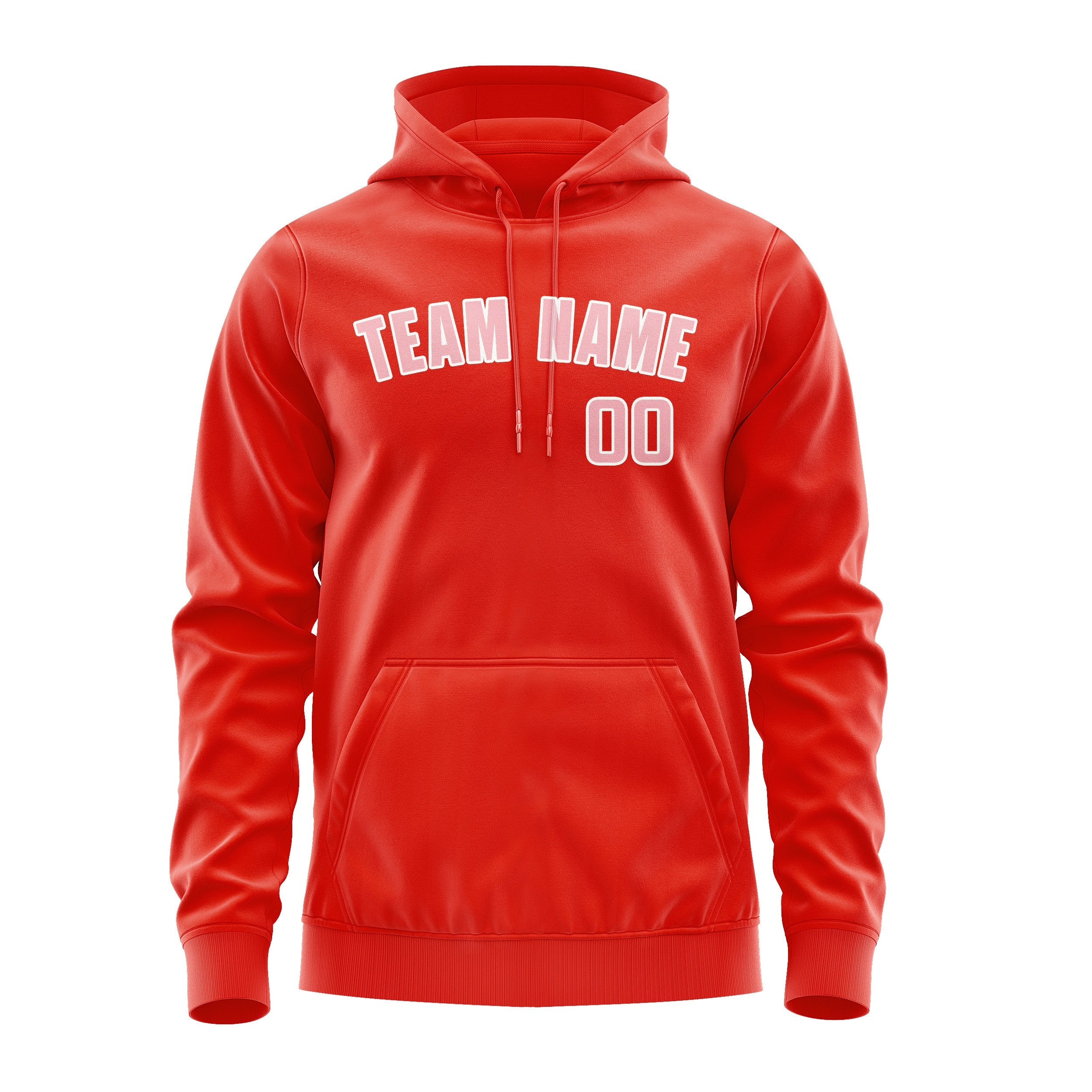 Custom Orange Red Light Pink Hoodie
