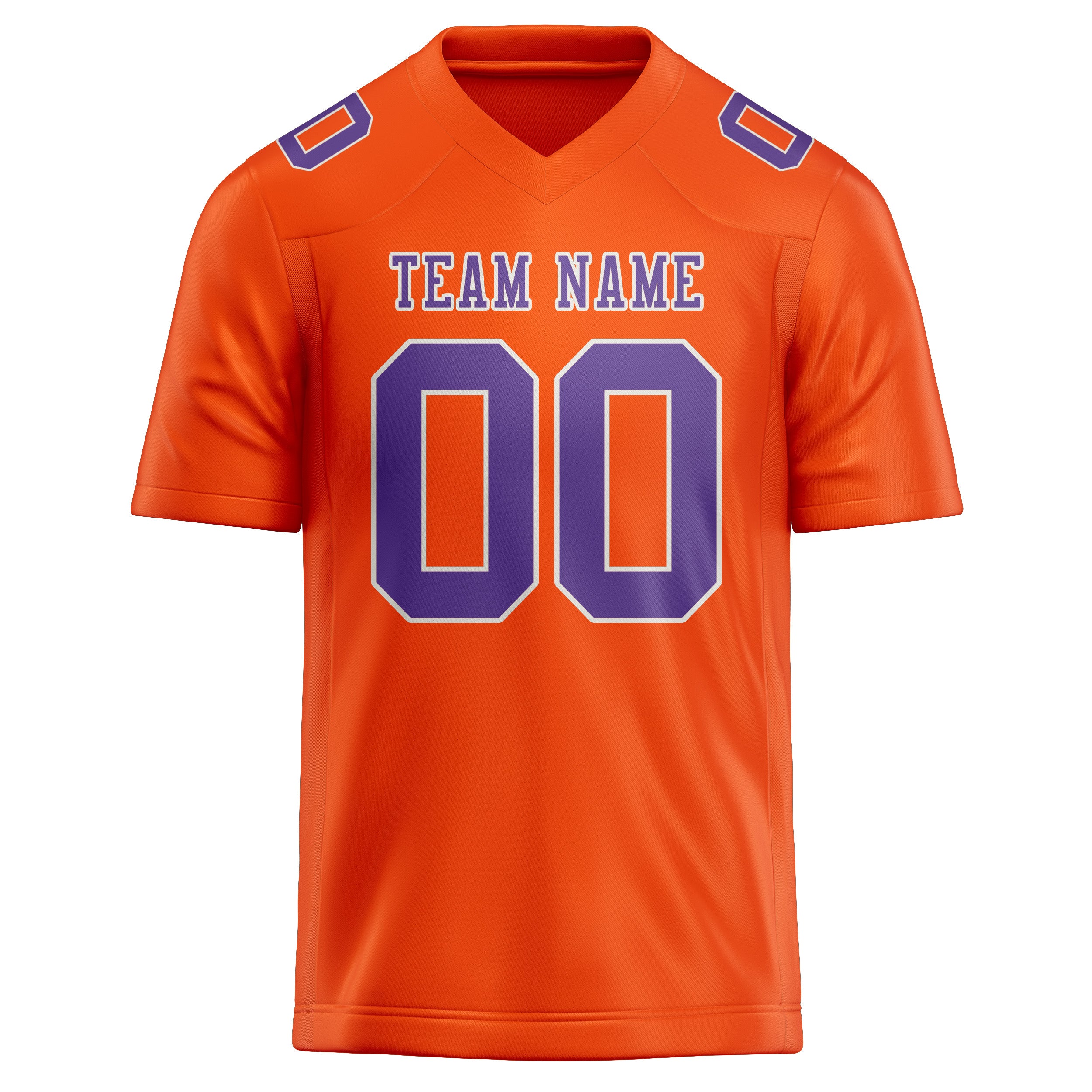 Custom Orange Red Light Purple Football Jersey
