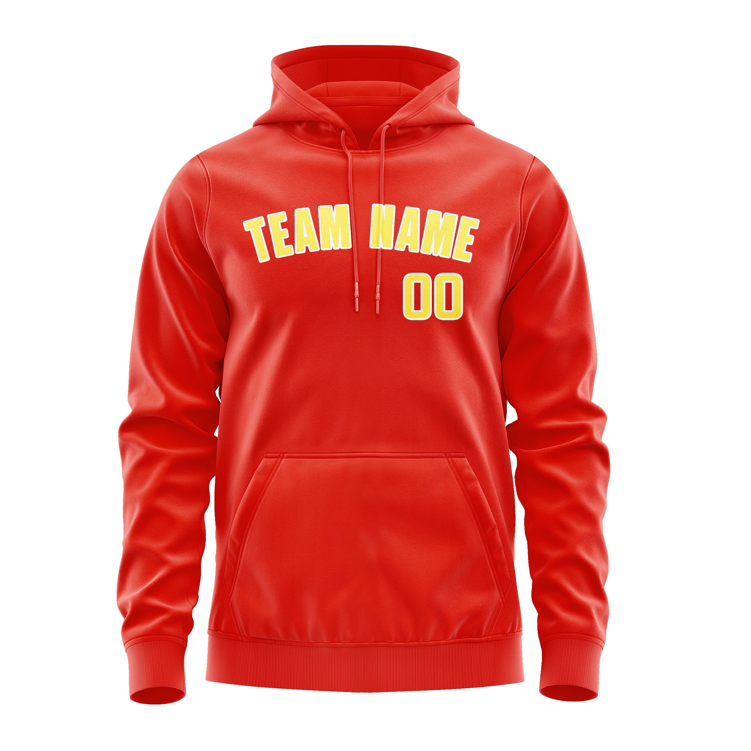 Custom Orange Red Light Yellow Hoodie