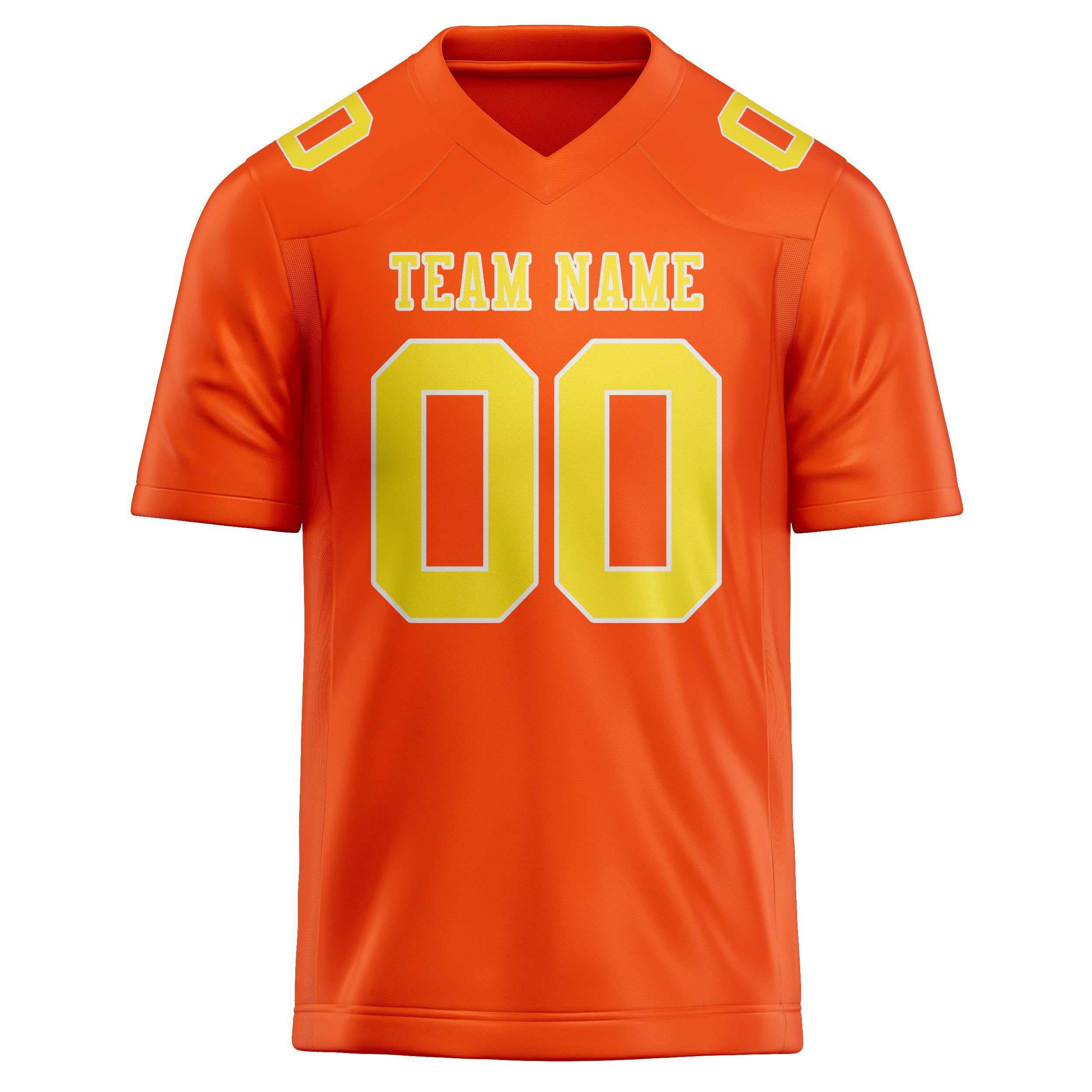 Custom Orange Red Light Yellow Football Jersey