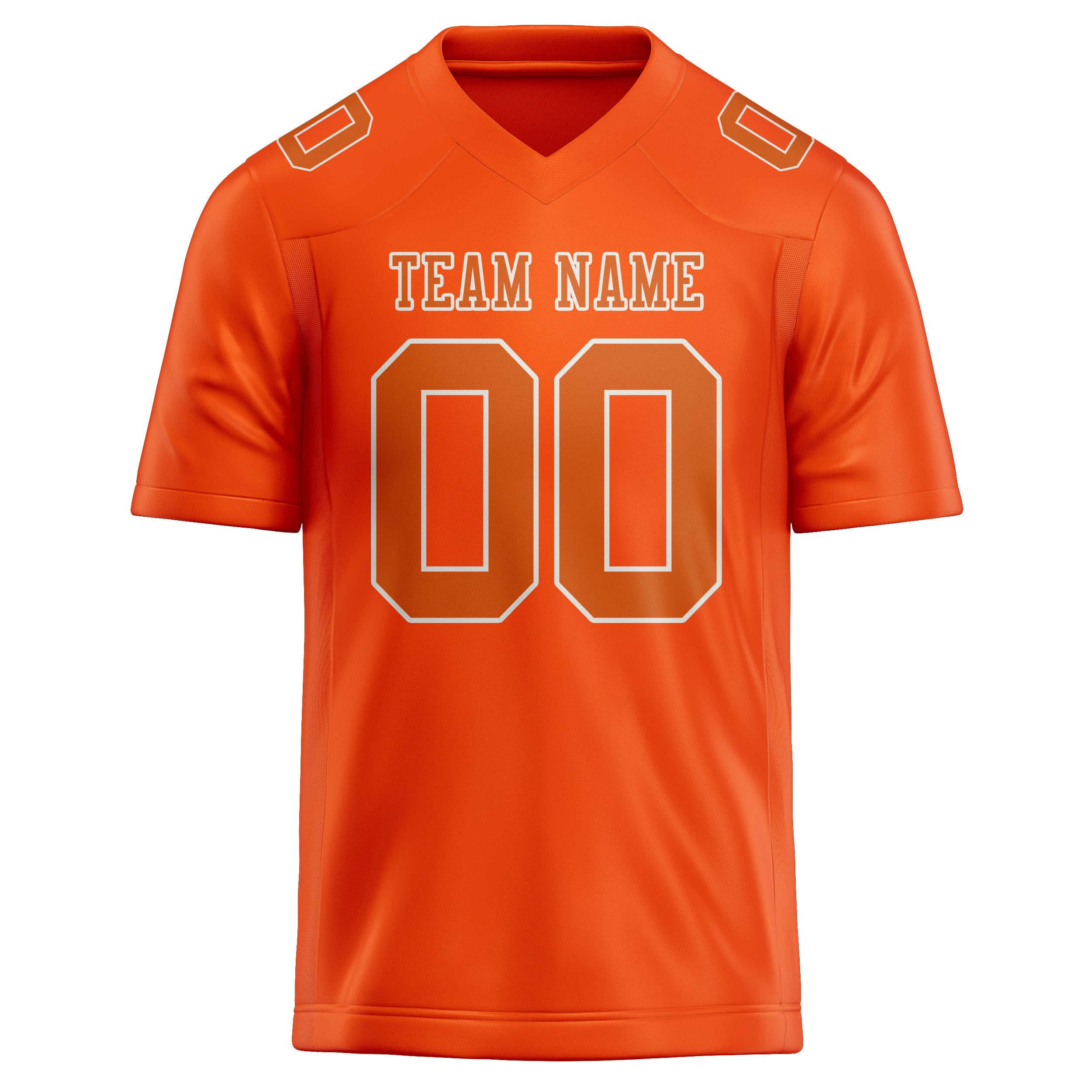 Custom Orange Red Orange Football Jersey
