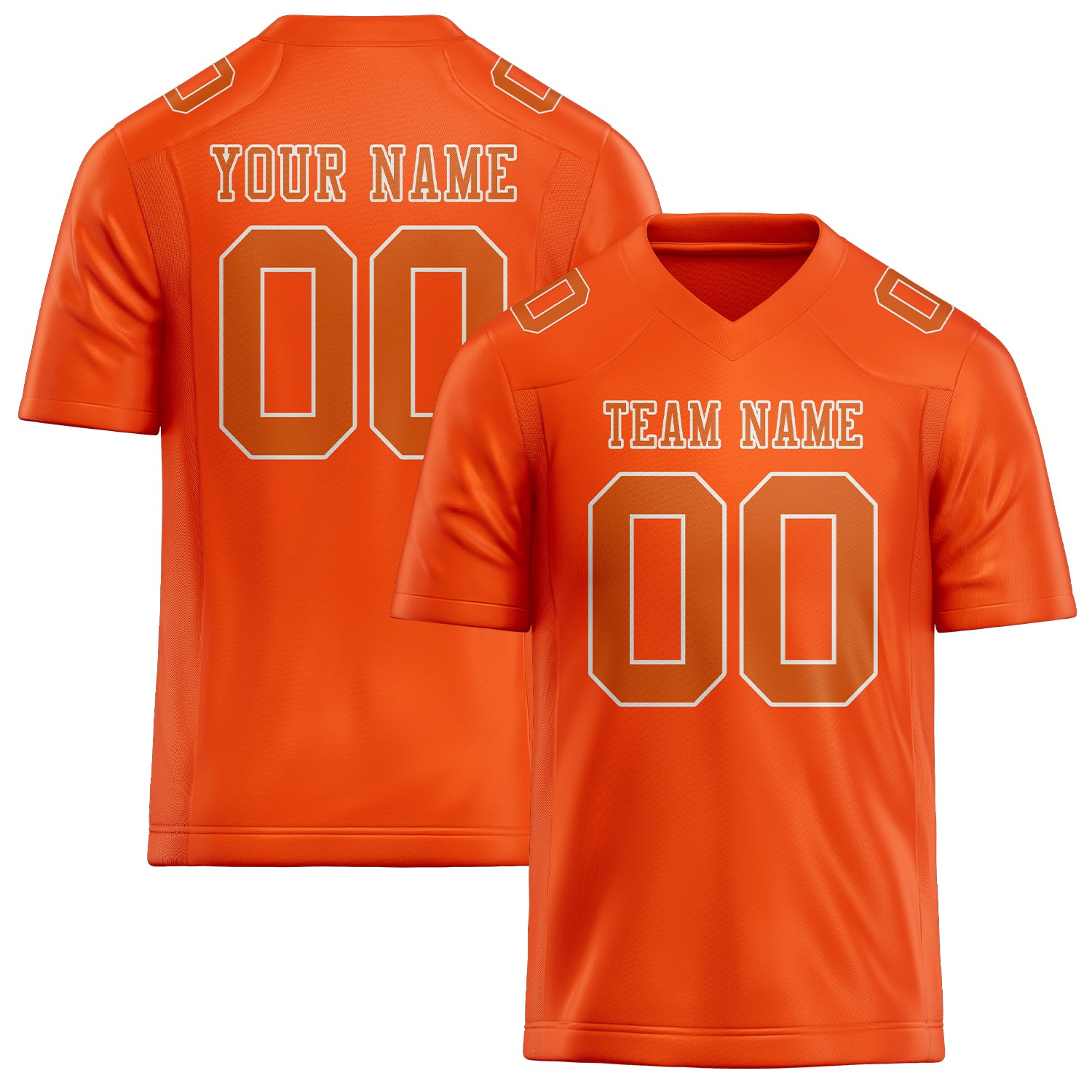 Custom Orange Red Orange Football Jersey