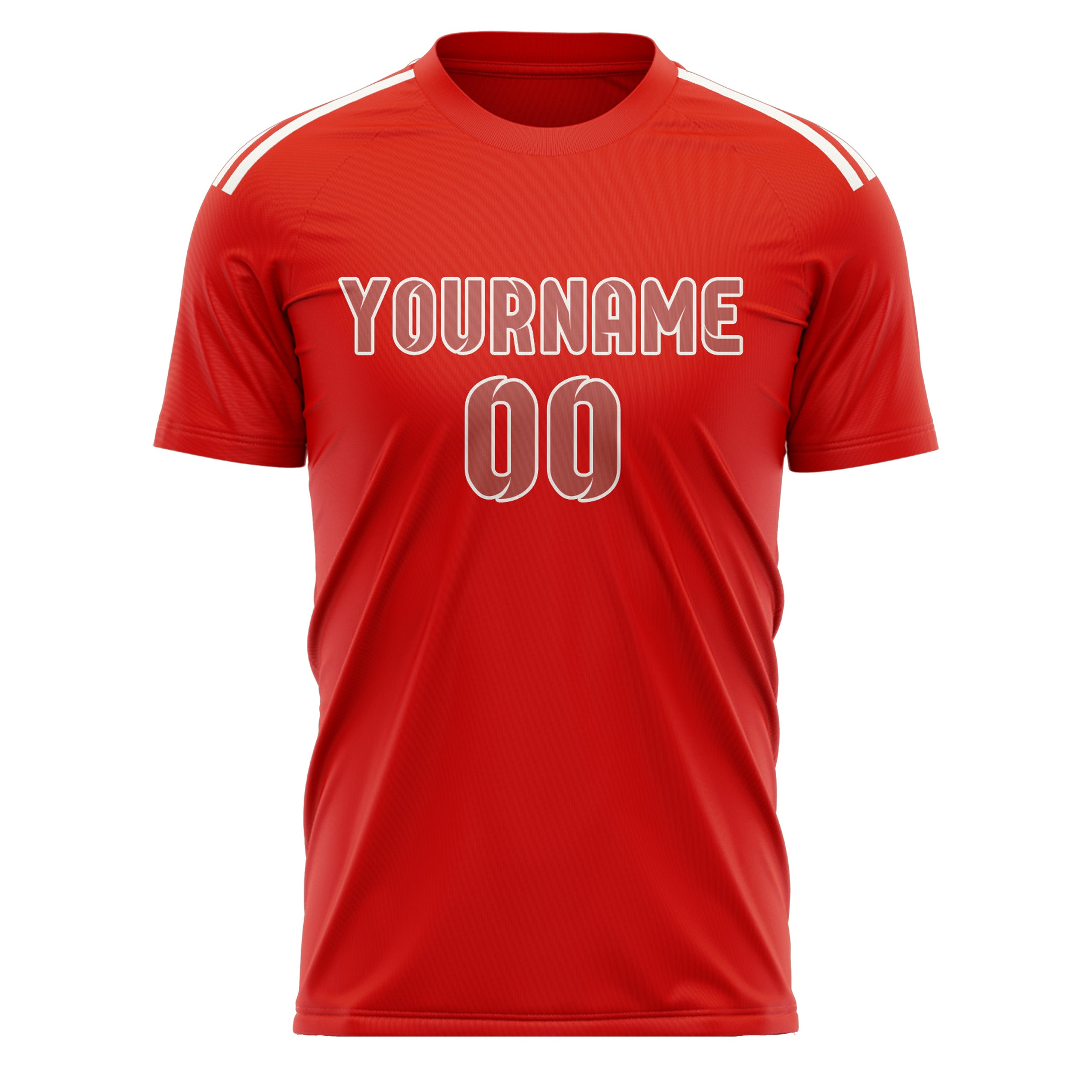 Custom Orange Red Copper Rose Soccer Jersey