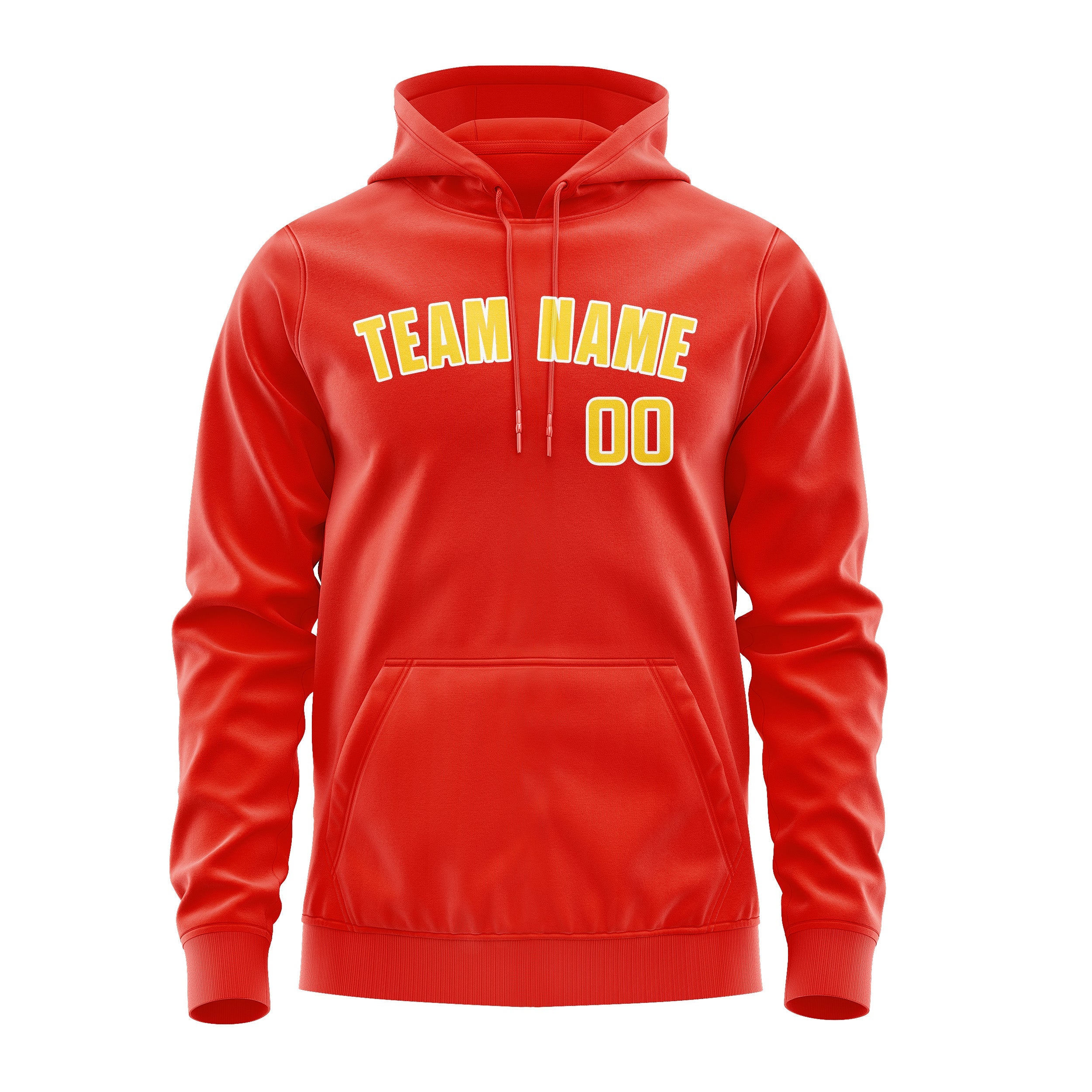 Custom Orange Red Gold Hoodie