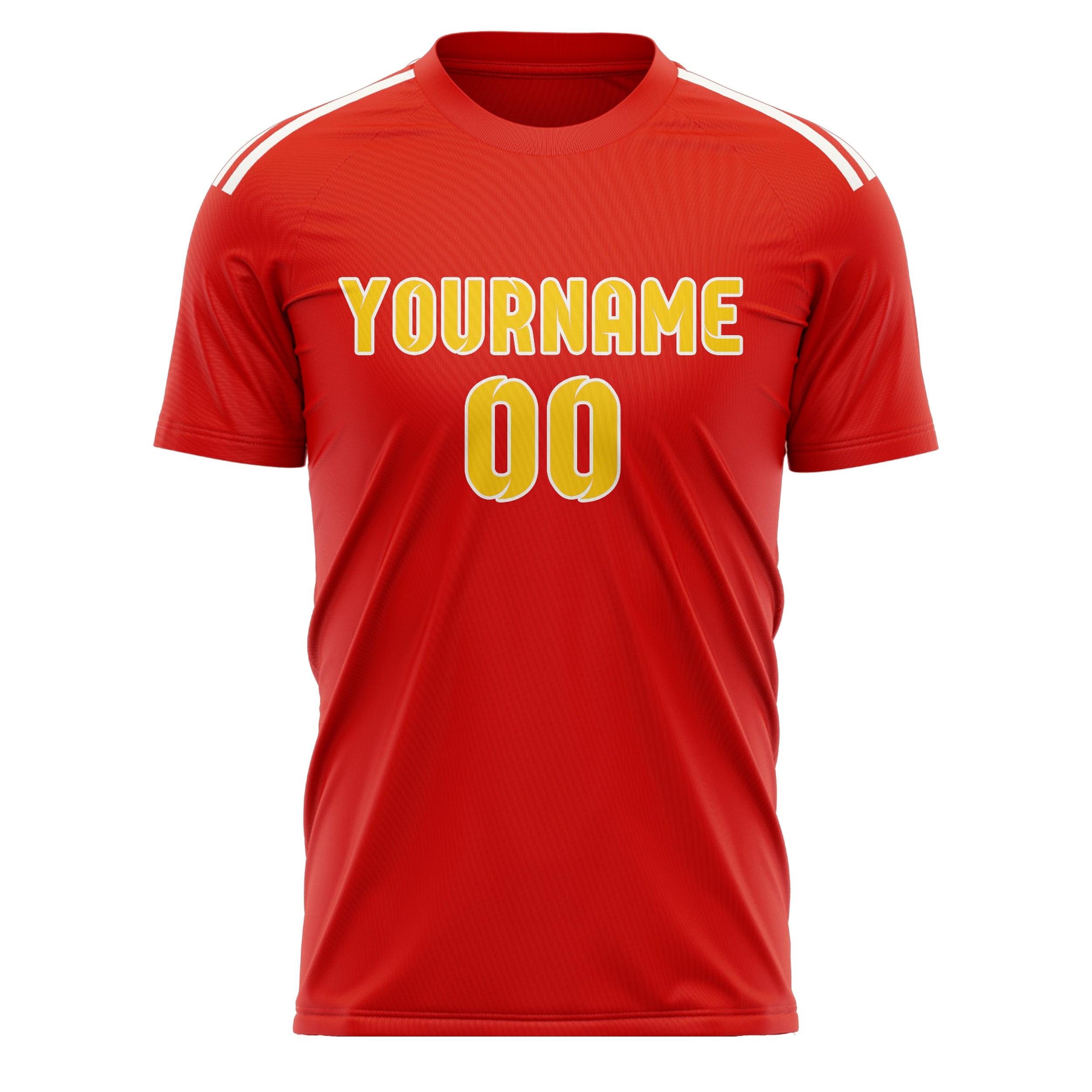 Custom Orange Red Gold Soccer Jersey