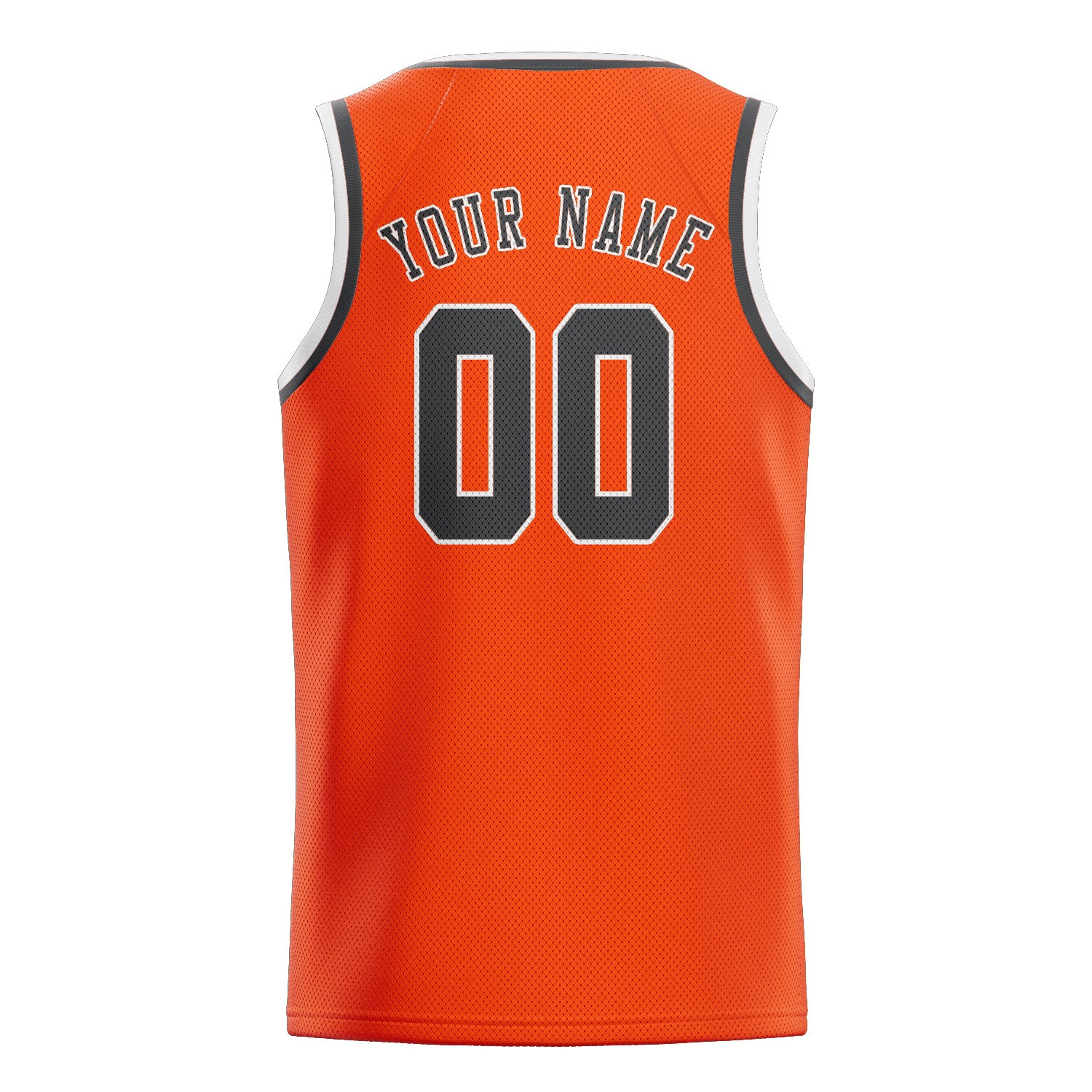 Custom Orange Red Dark Grey Basketball Jersey
