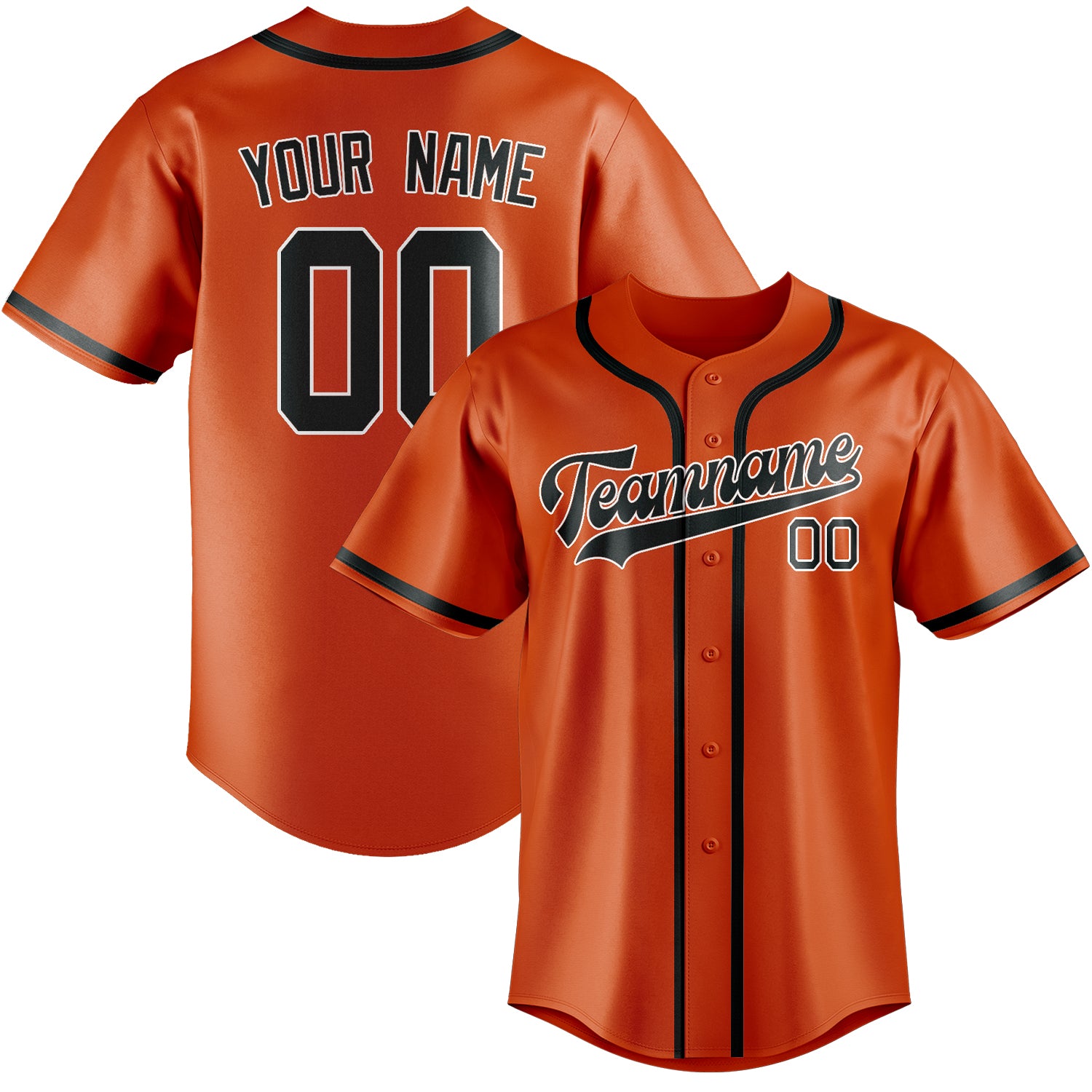 Custom Orange Red Dark Grey Baseball Jersey