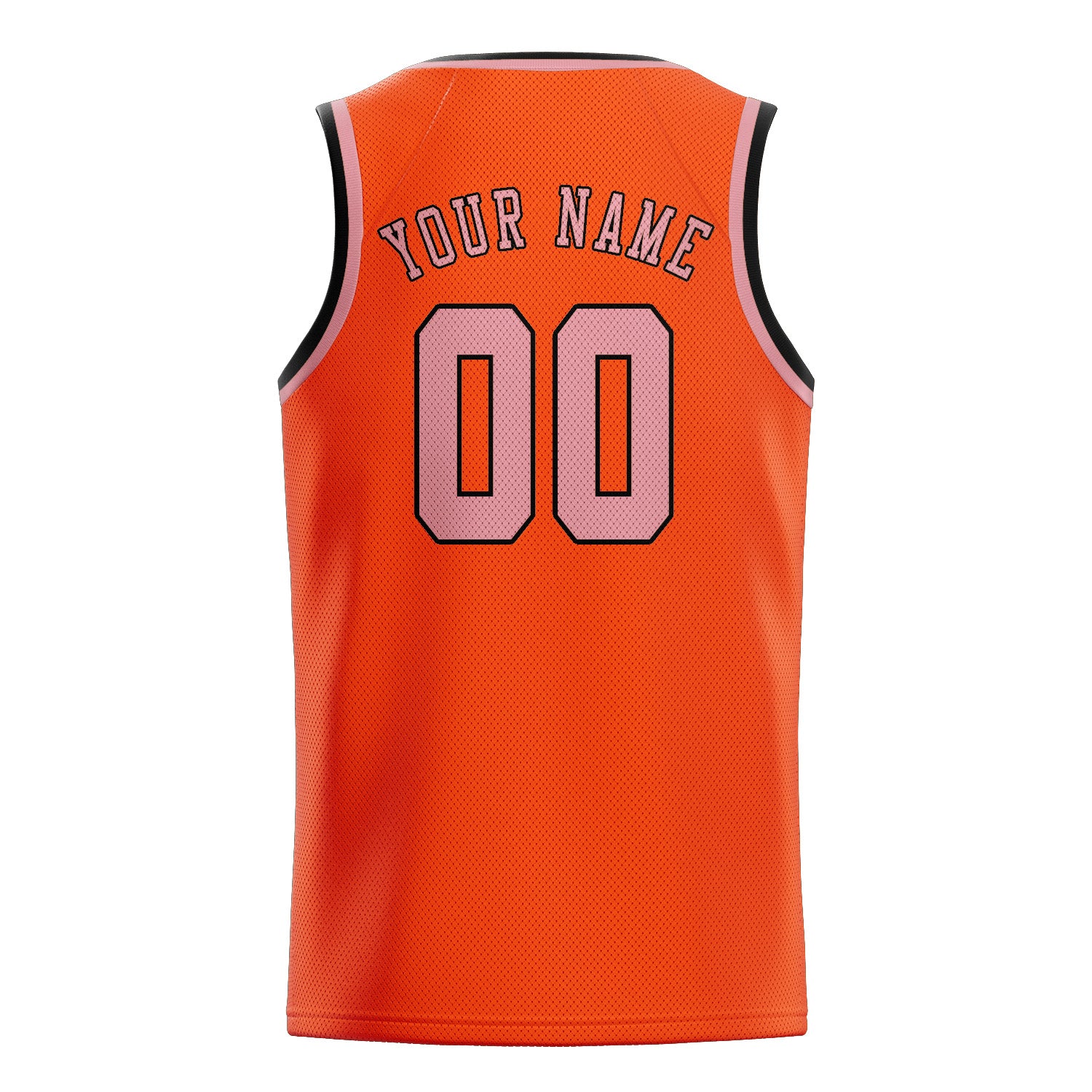 Custom Orange Red Light Pink Basketball Jersey