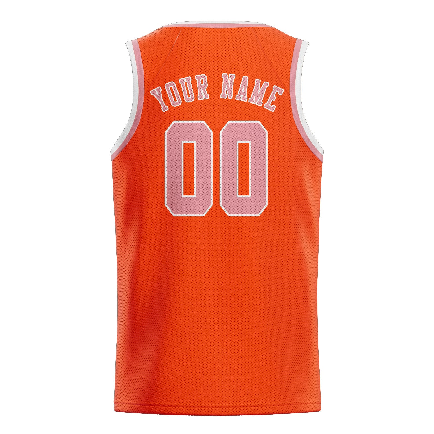 Custom Orange Red Light Pink Basketball Jersey