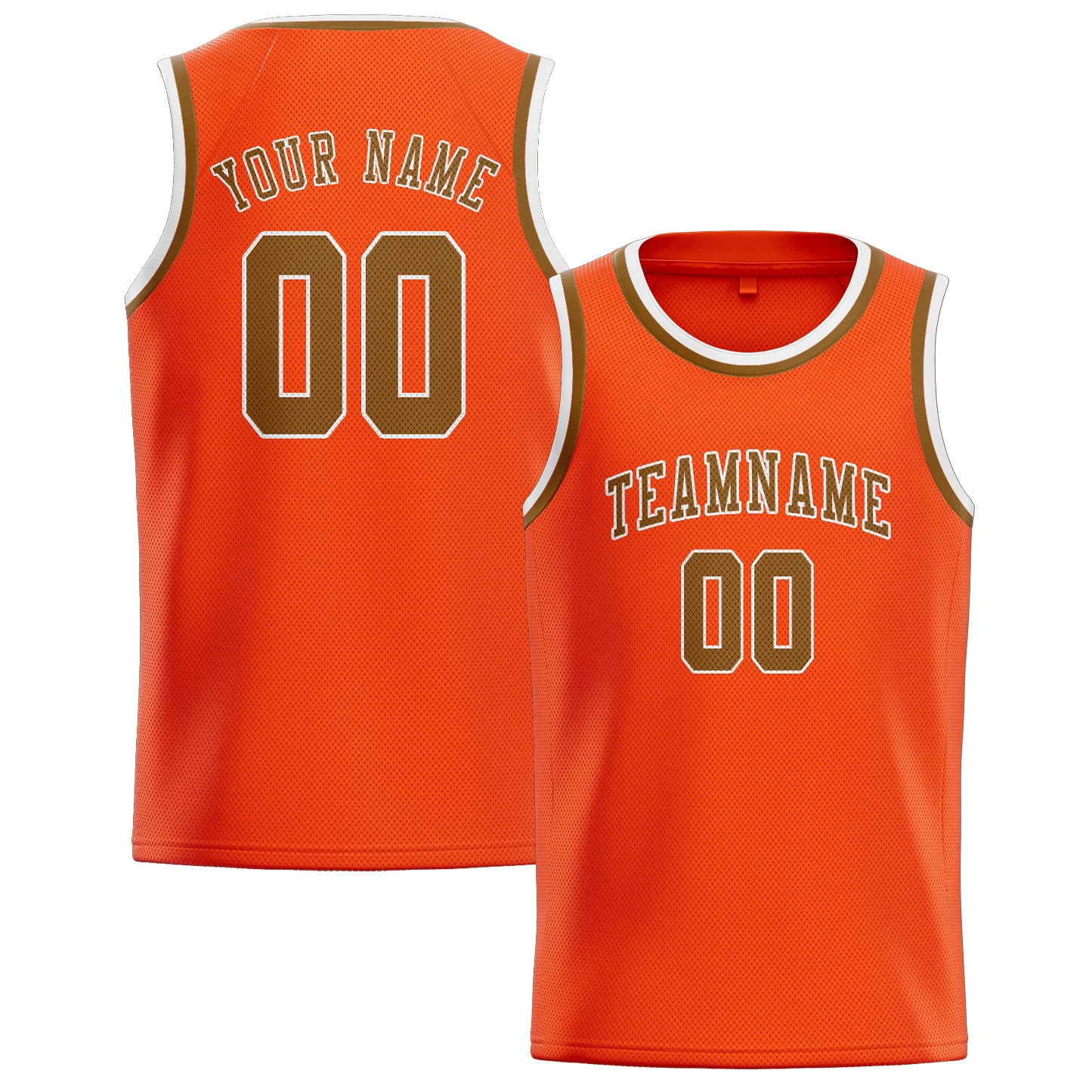 Custom Orange Red Khaki Basketball Jersey