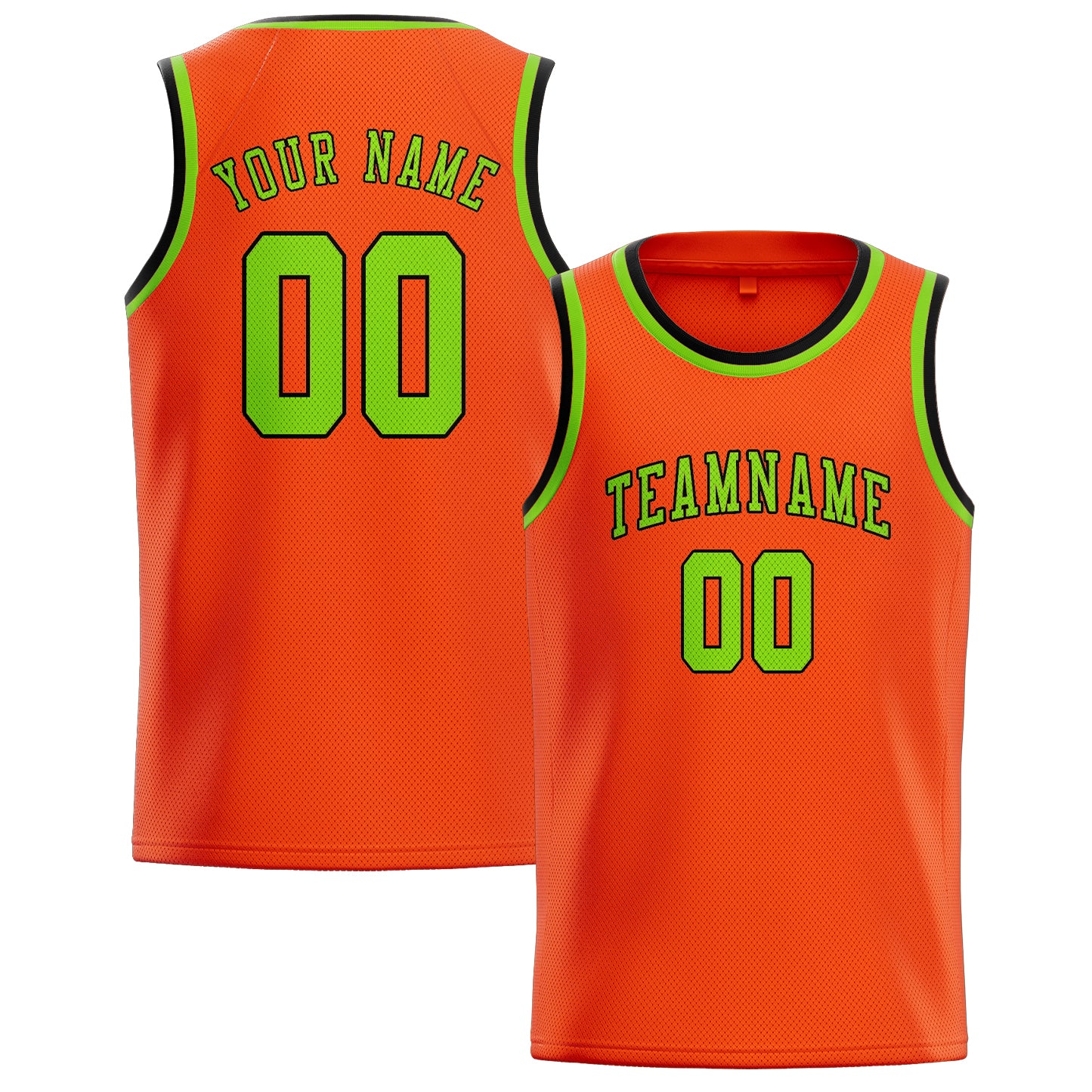 Custom Orange Red Emerald Green Basketball Jersey