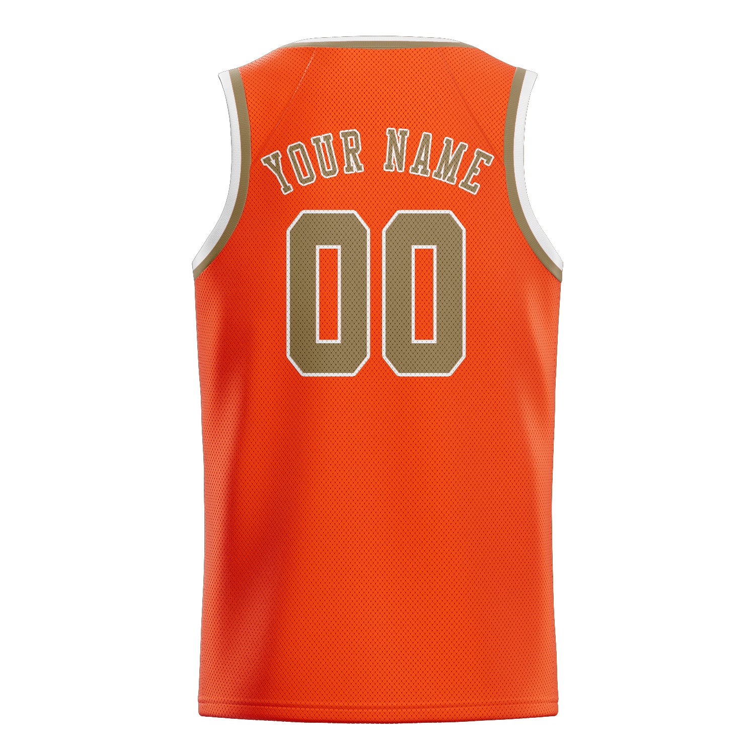 Custom Orange Red Light Khaki Basketball Jersey