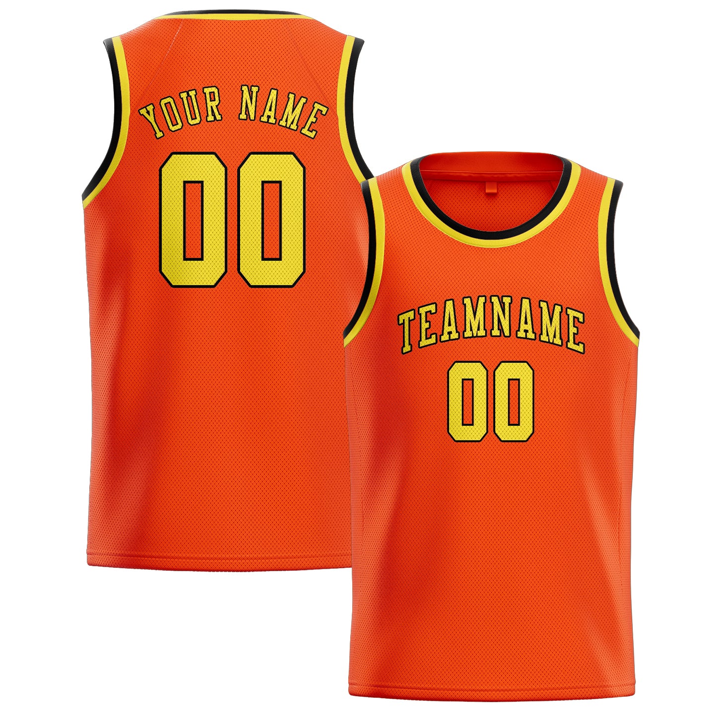 Custom Orange Red Light Yellow Basketball Jersey