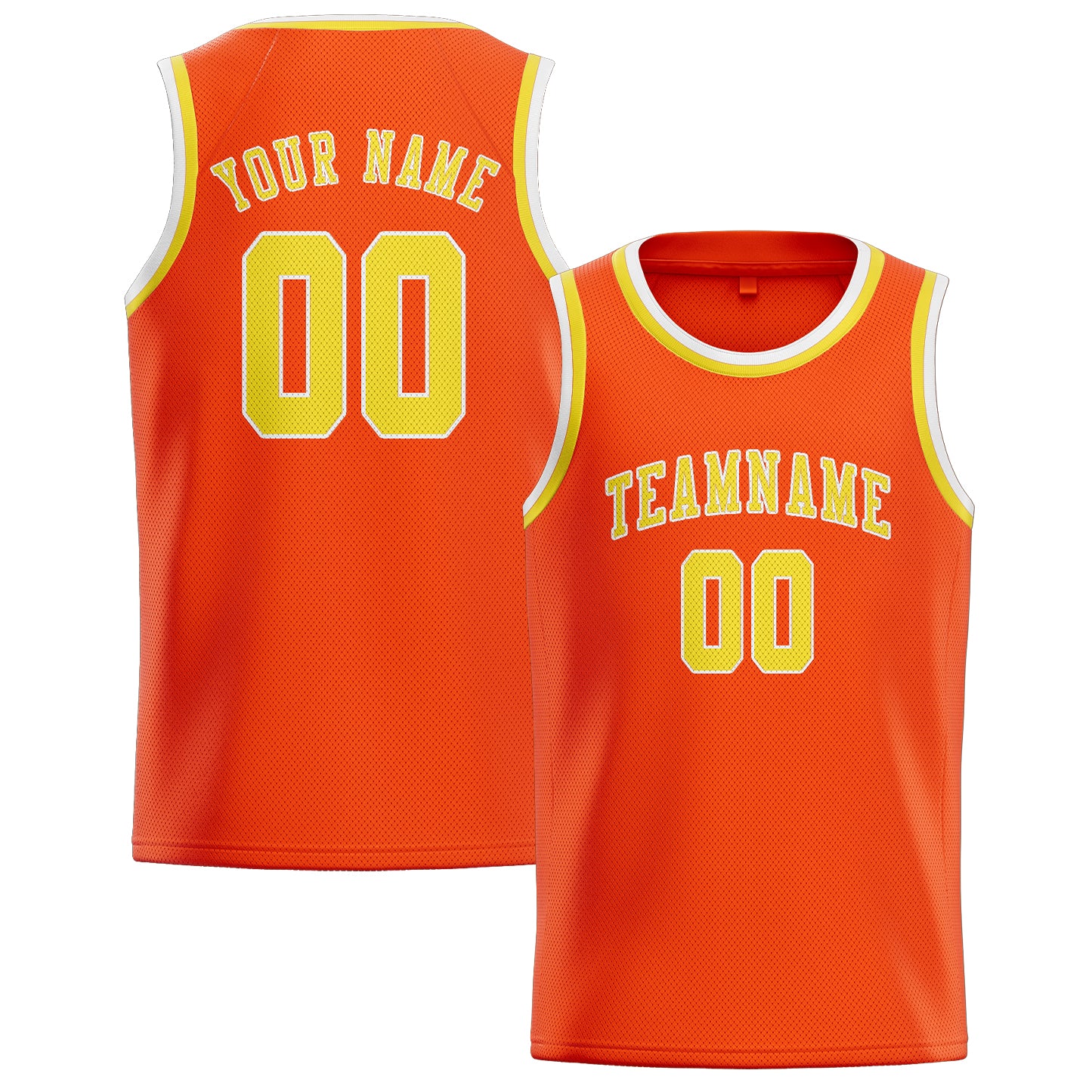 Custom Orange Red Light Yellow Basketball Jersey