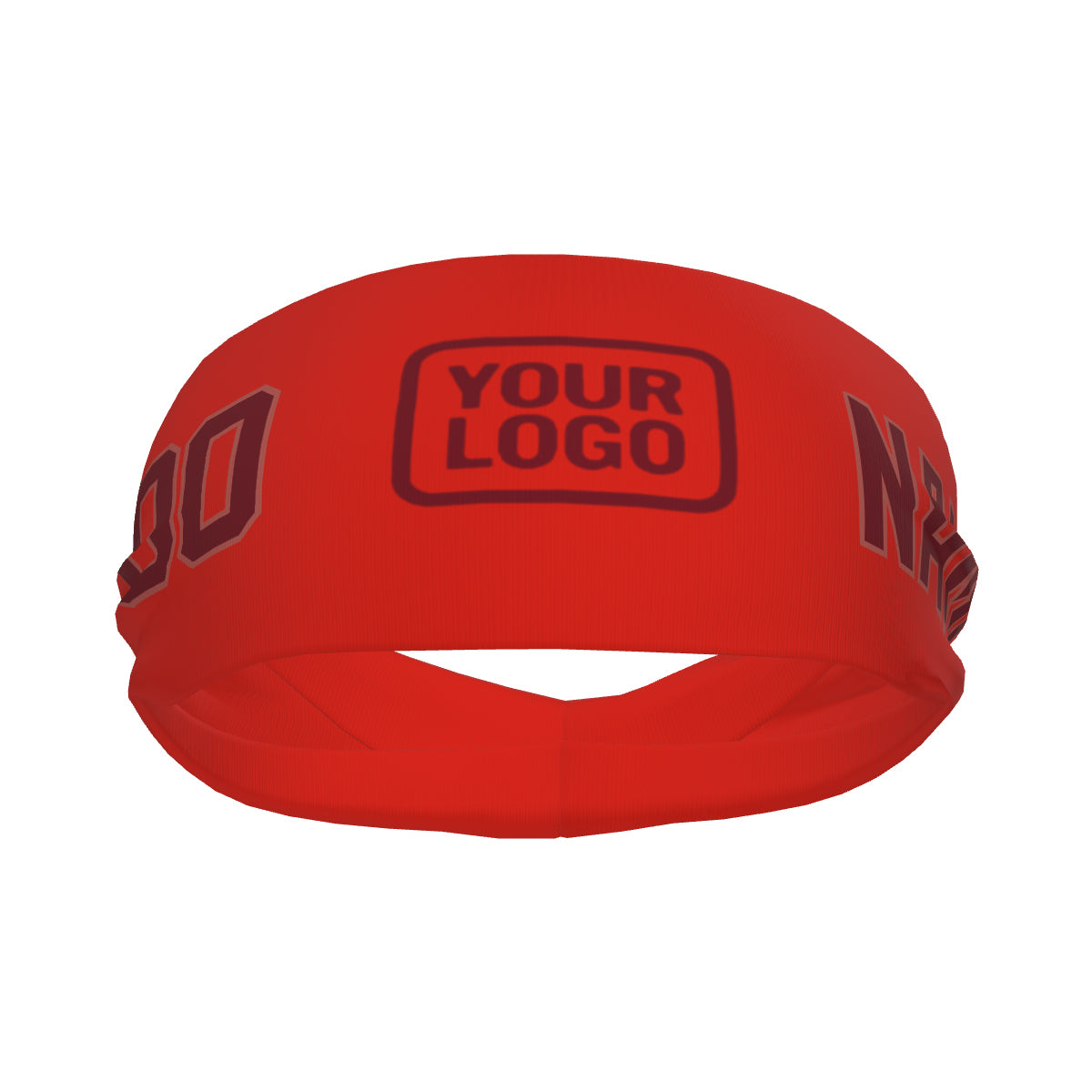 Custom Orange Red Crimson Red Sports headband