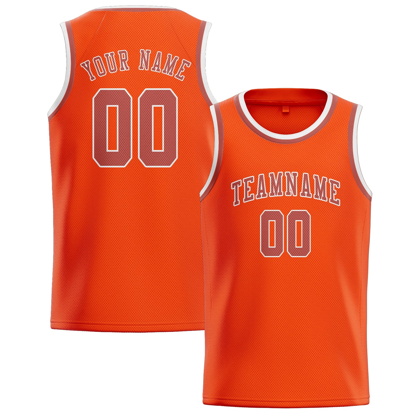 Custom Orange Red Copper Rose Basketball Jersey