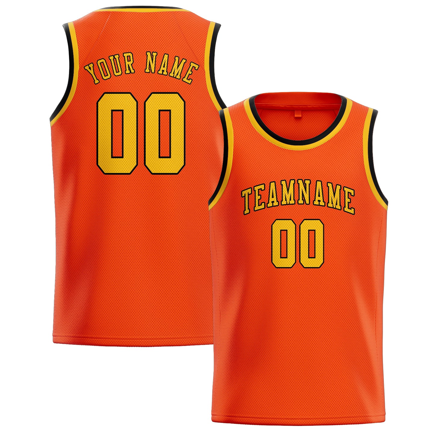 Custom Orange Red Gold Basketball Jersey
