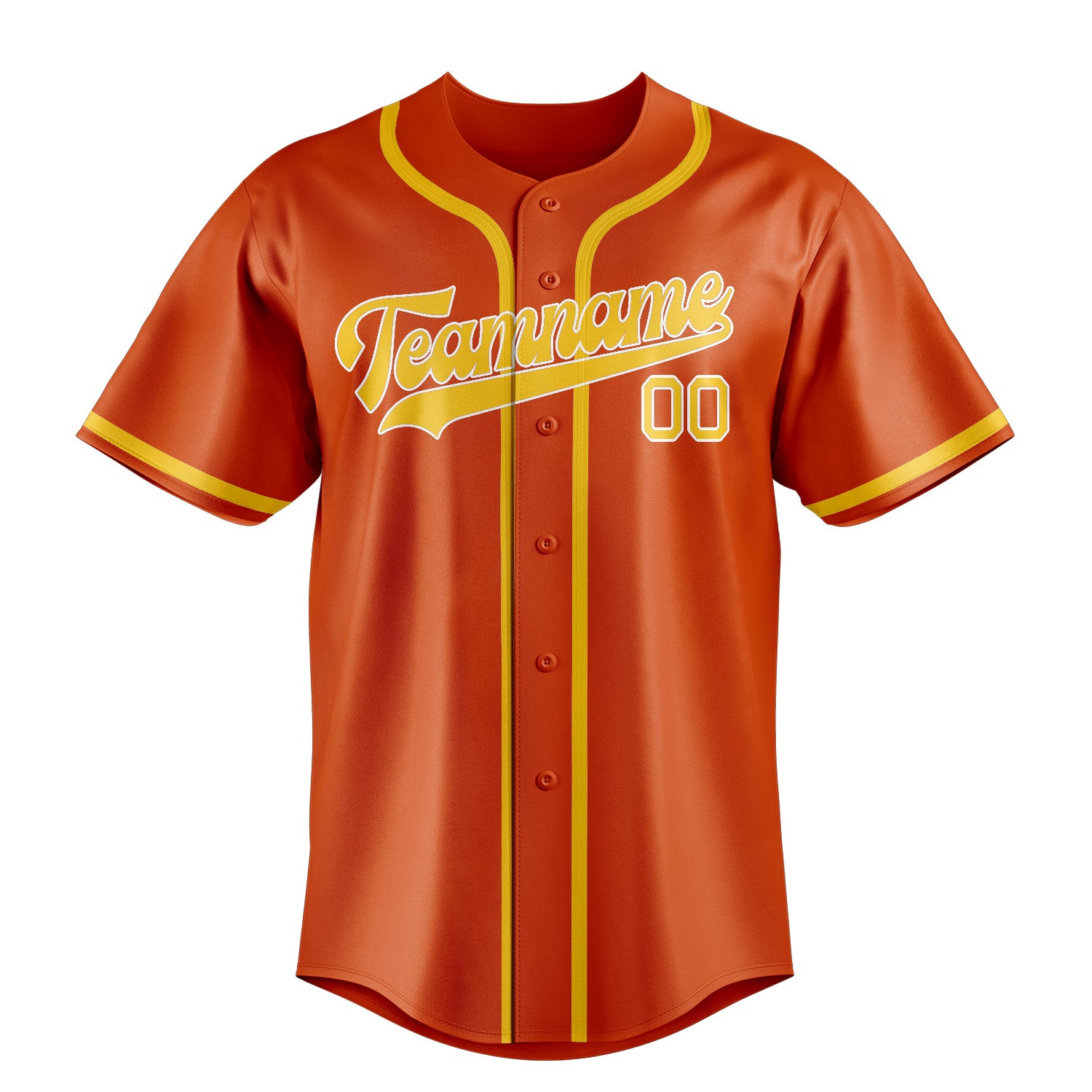 Custom Orange Red Gold Baseball Jersey