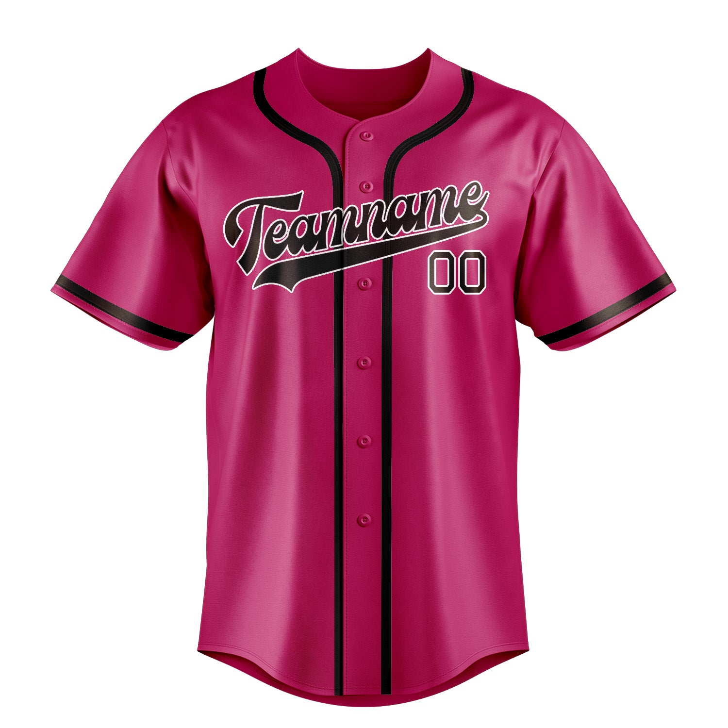 Custom Pink Brown Baseball Jersey