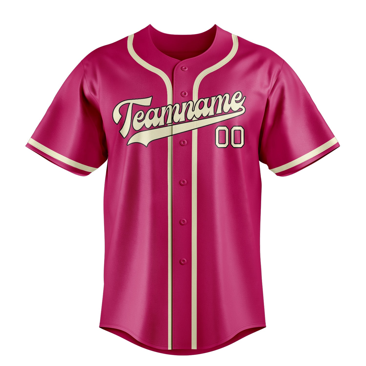 Custom Pink Cream Baseball Jersey