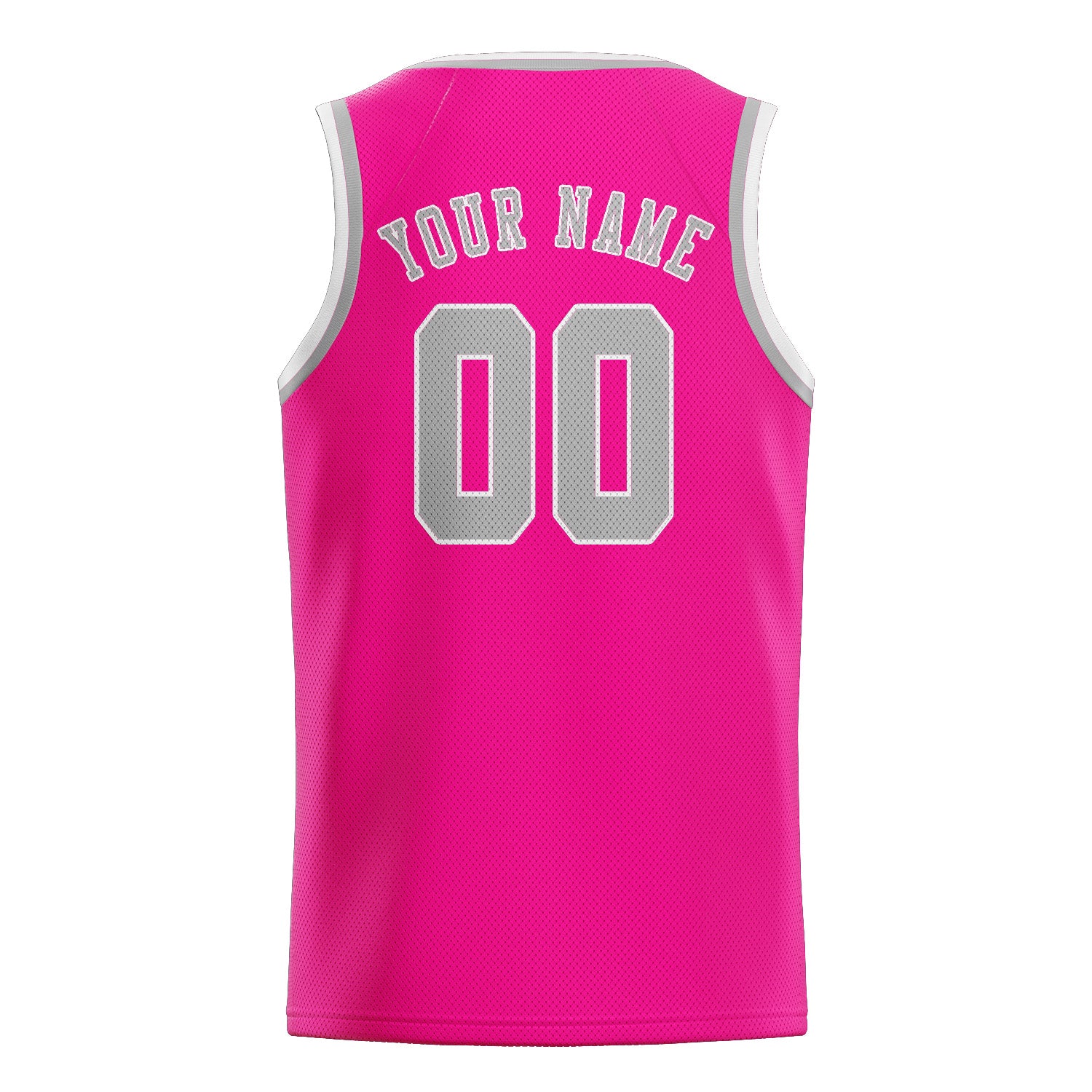 Custom Pink Gray Basketball Jersey
