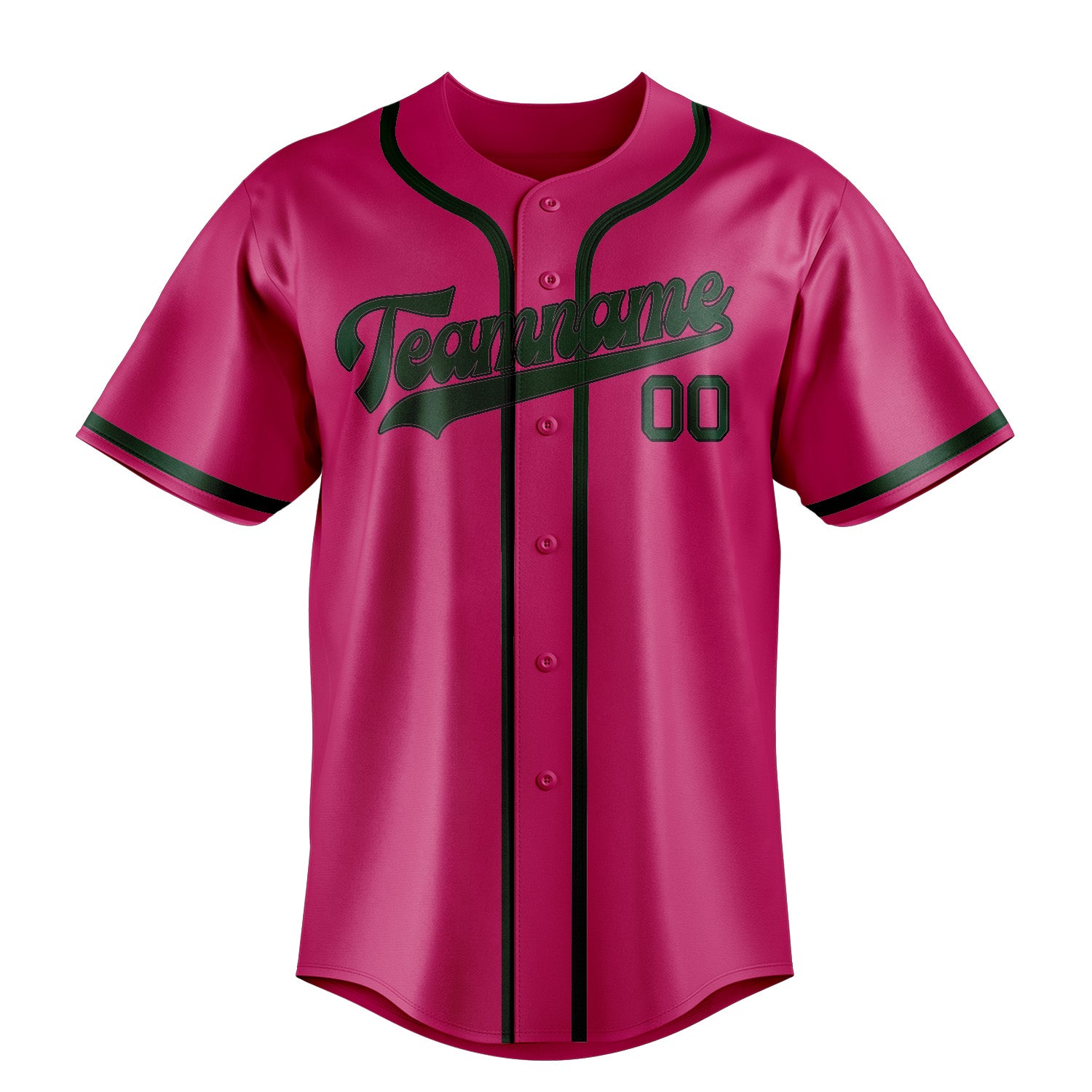 Custom Pink Green Baseball Jersey