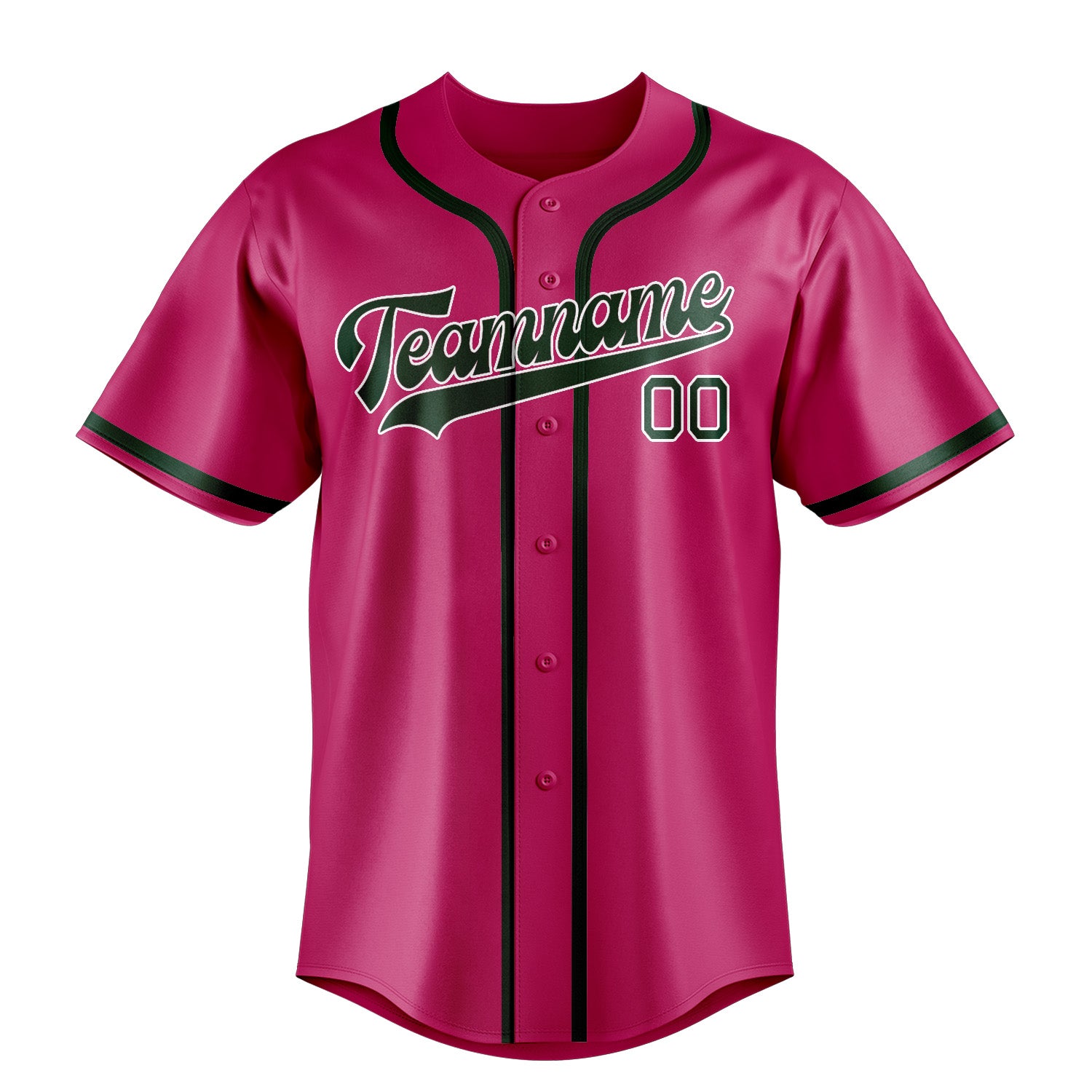Custom Pink Green Baseball Jersey
