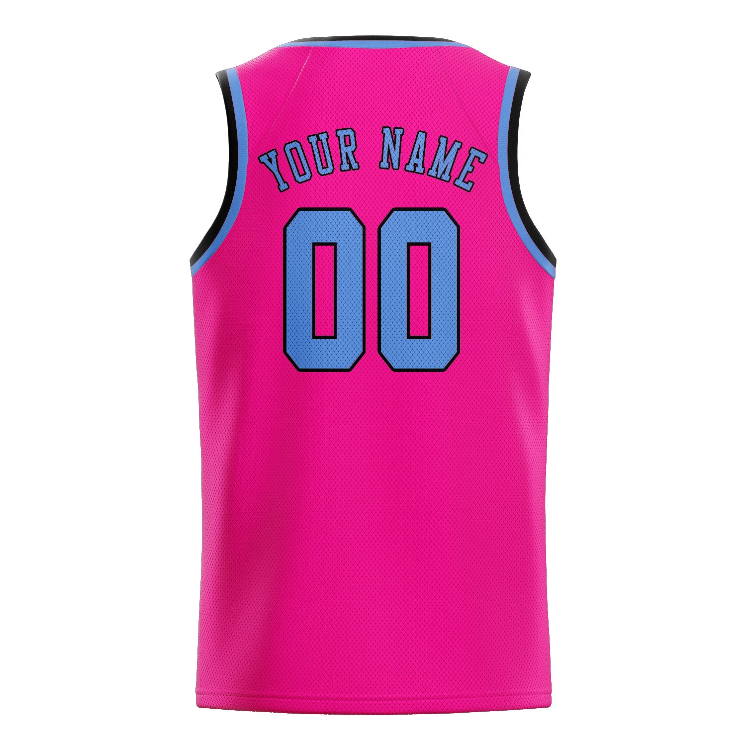 Custom Pink Light Blue Basketball Jersey