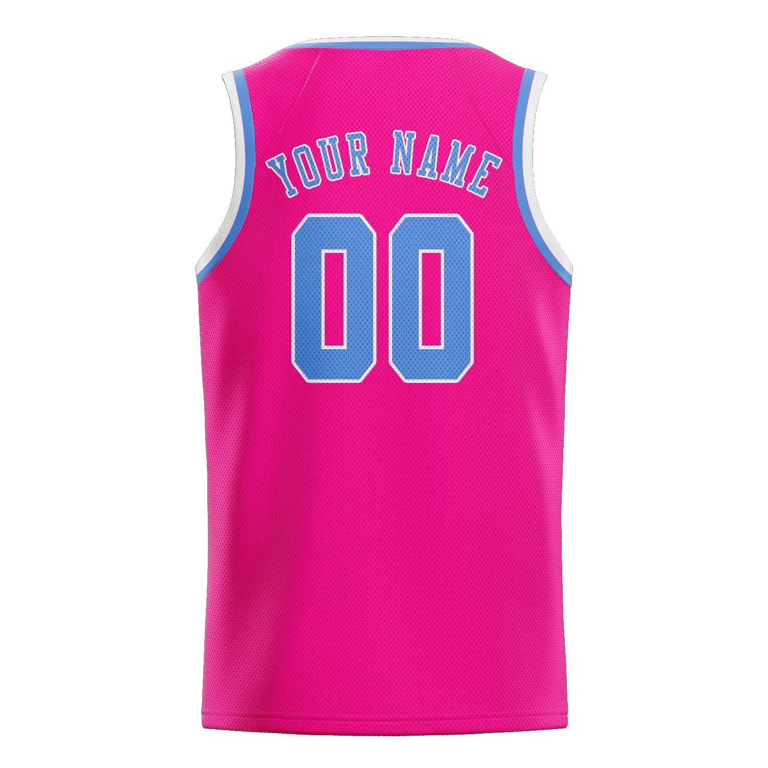 Custom Pink Light Blue Basketball Jersey