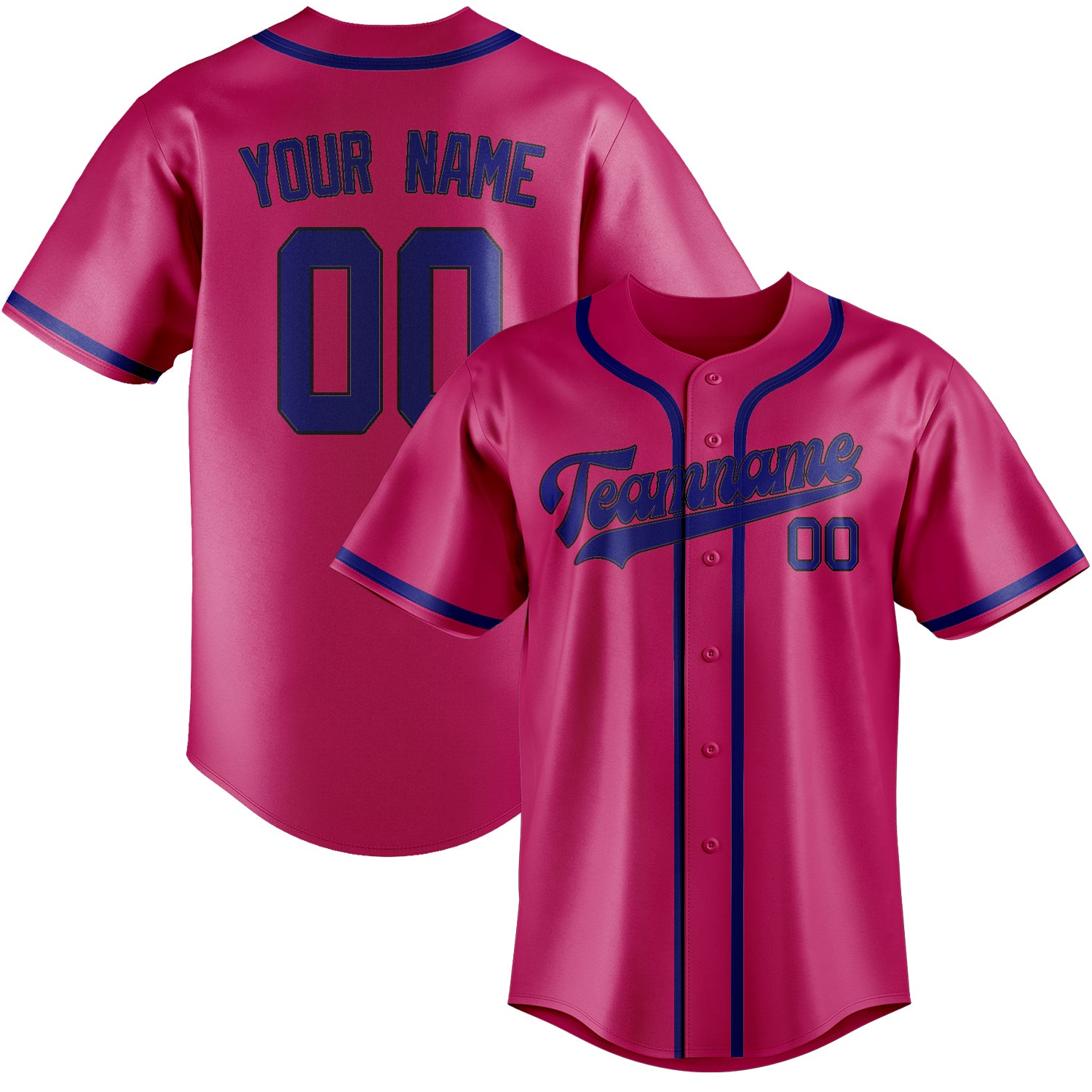 Custom Pink Sky Blue Baseball Jersey