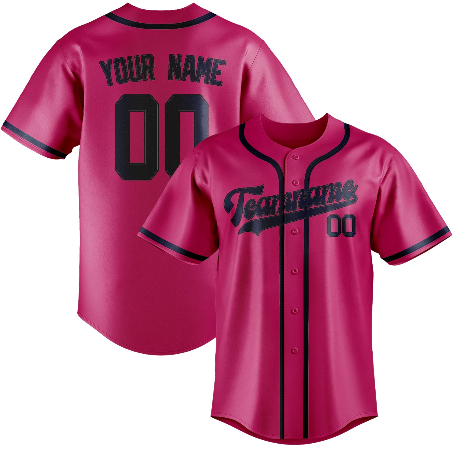 Custom Pink Blue Baseball Jersey