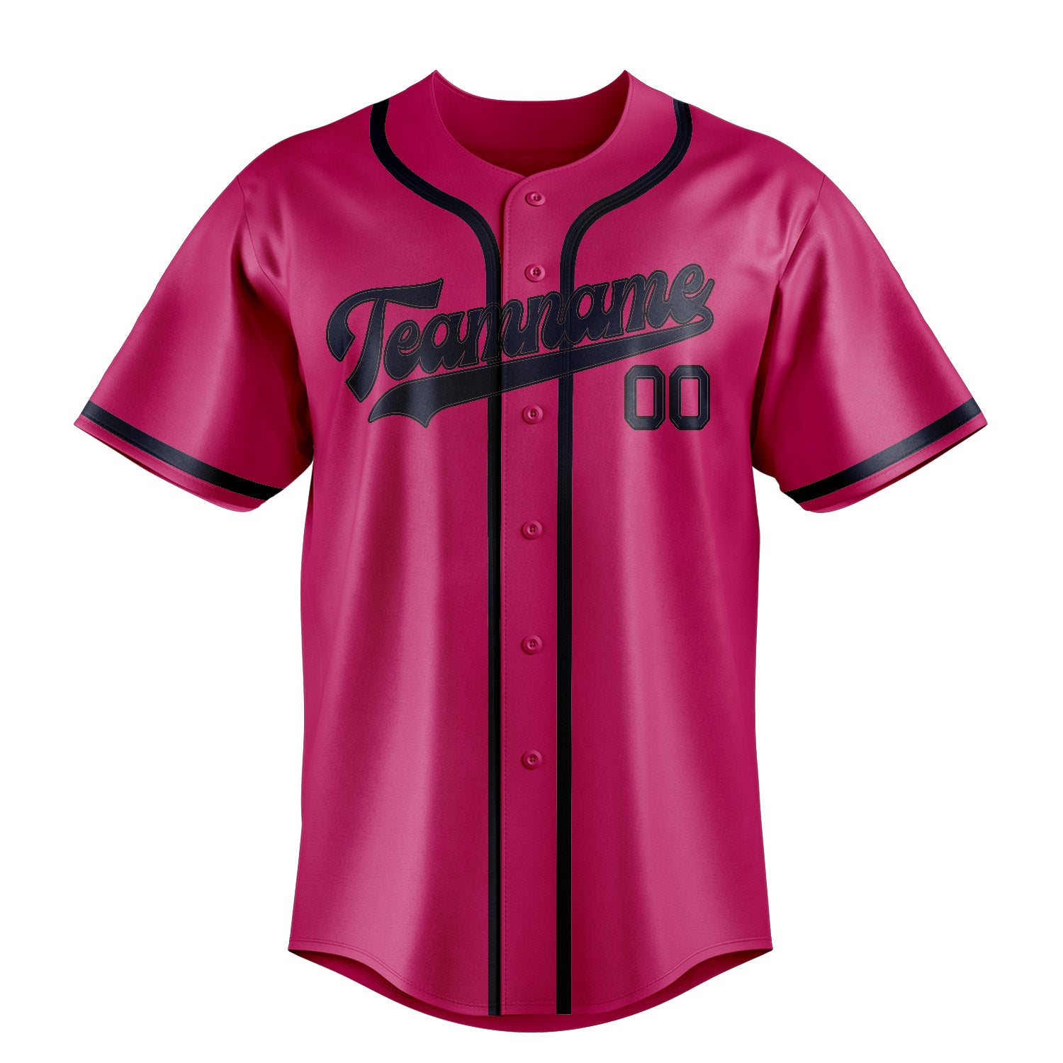 Custom Pink Navy Baseball Jersey