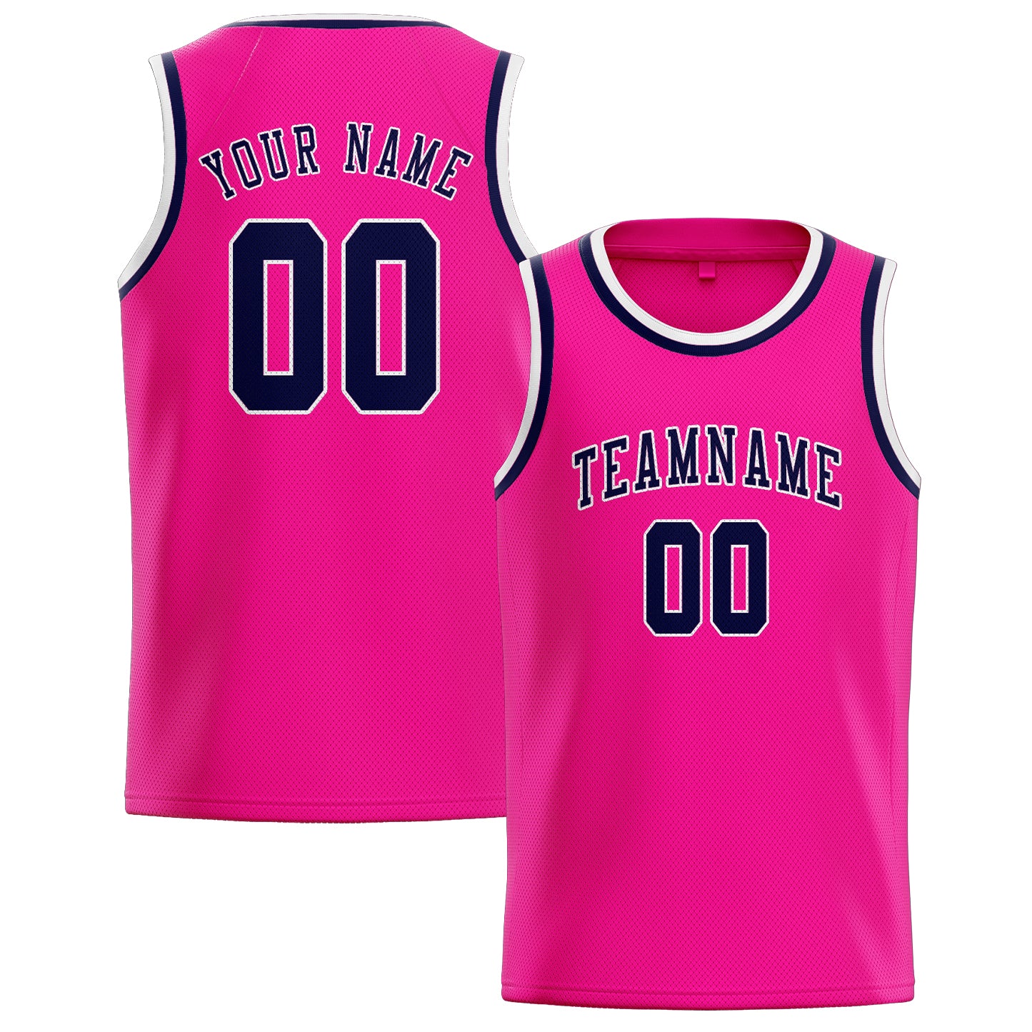 Custom Pink Navy Basketball Jersey
