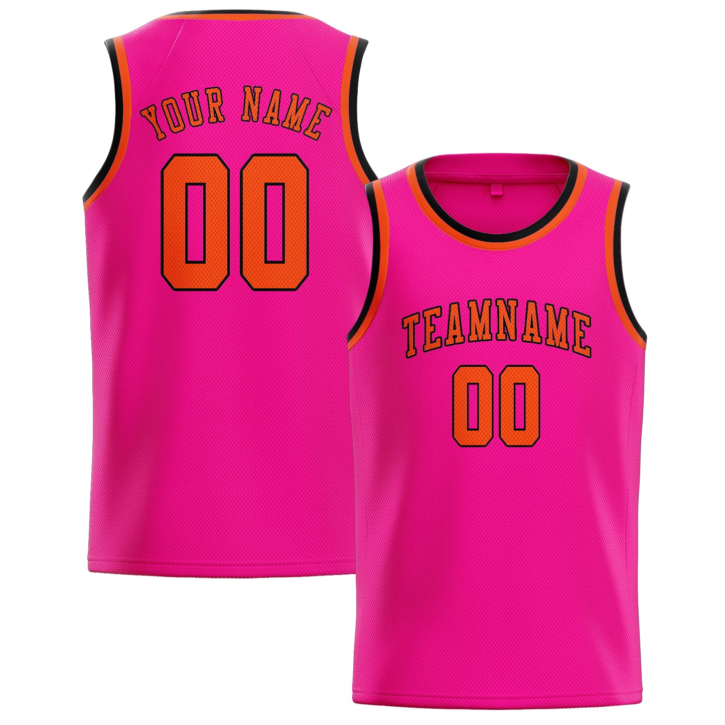 Custom Pink Orange Red Basketball Jersey