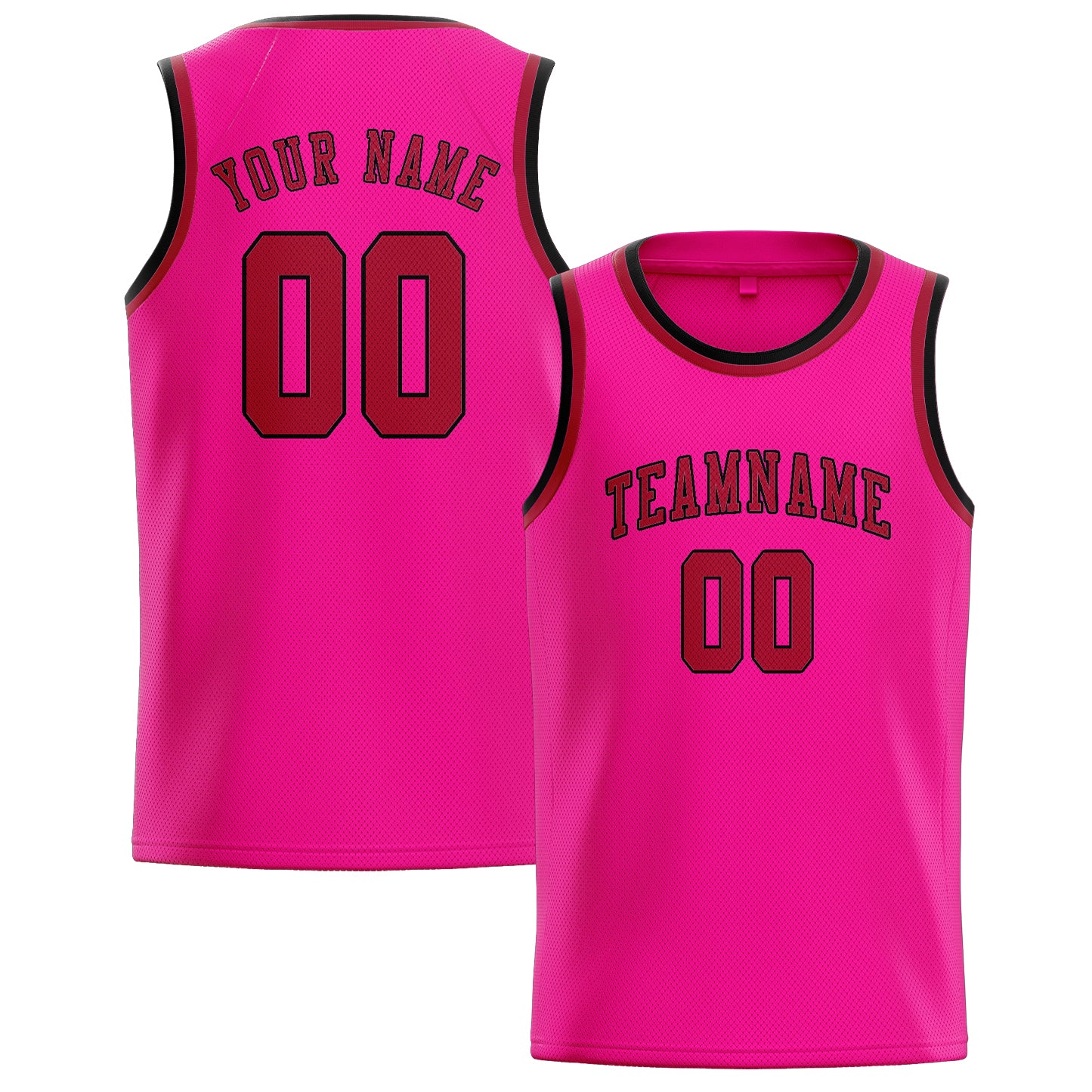Custom Pink Red Basketball Jersey