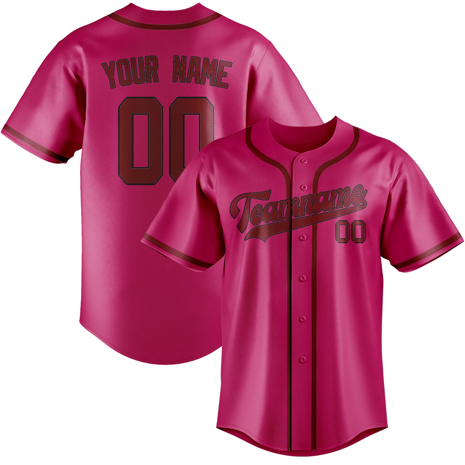 Custom Pink Crimson Red Baseball Jersey