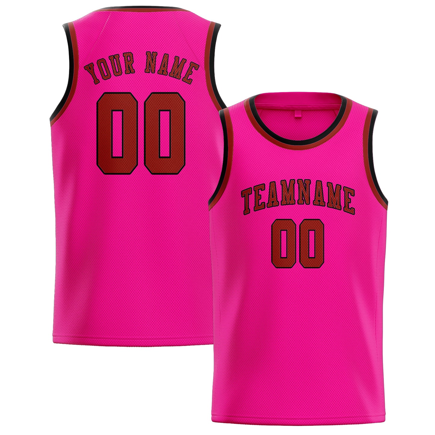 Custom Pink Coral Red Basketball Jersey