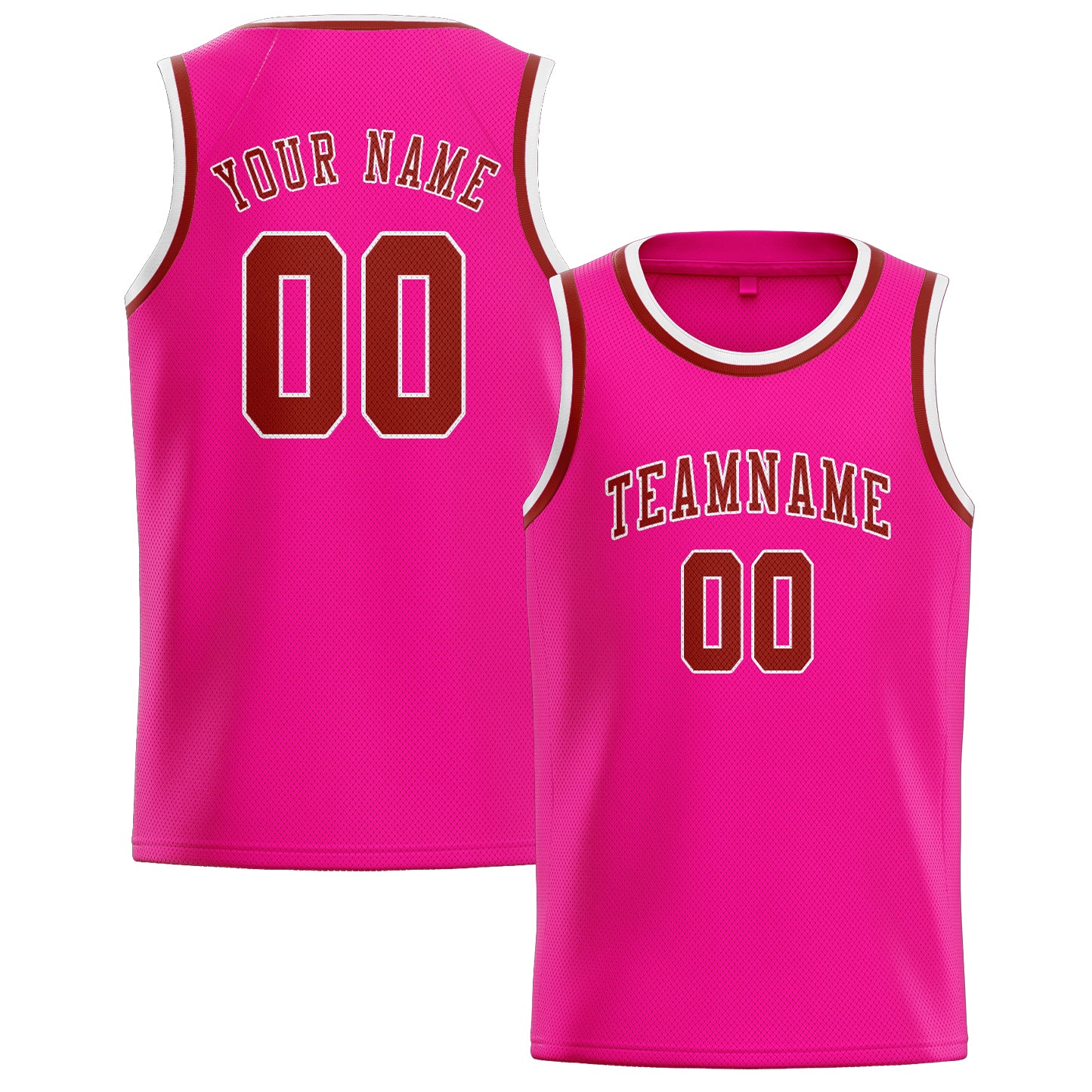 Custom Pink Coral Red Basketball Jersey