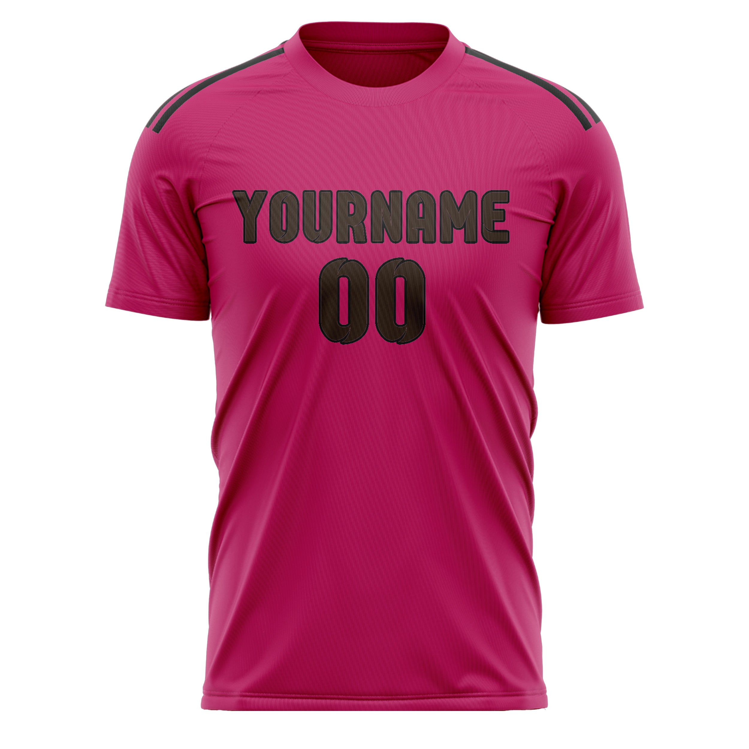 Custom Pink Brown Soccer Jersey