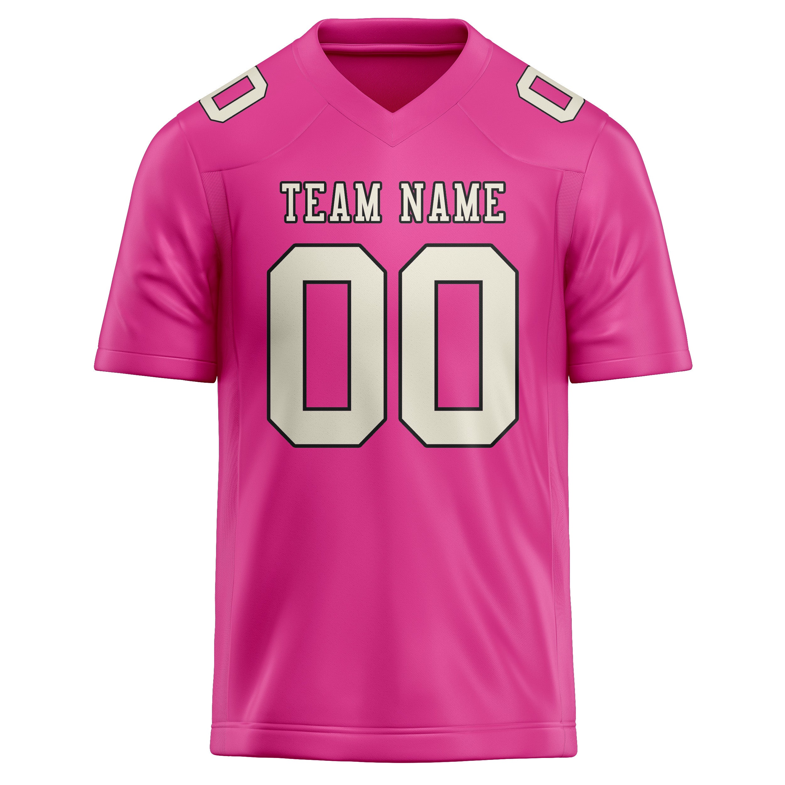 Custom Pink Cream Football Jersey