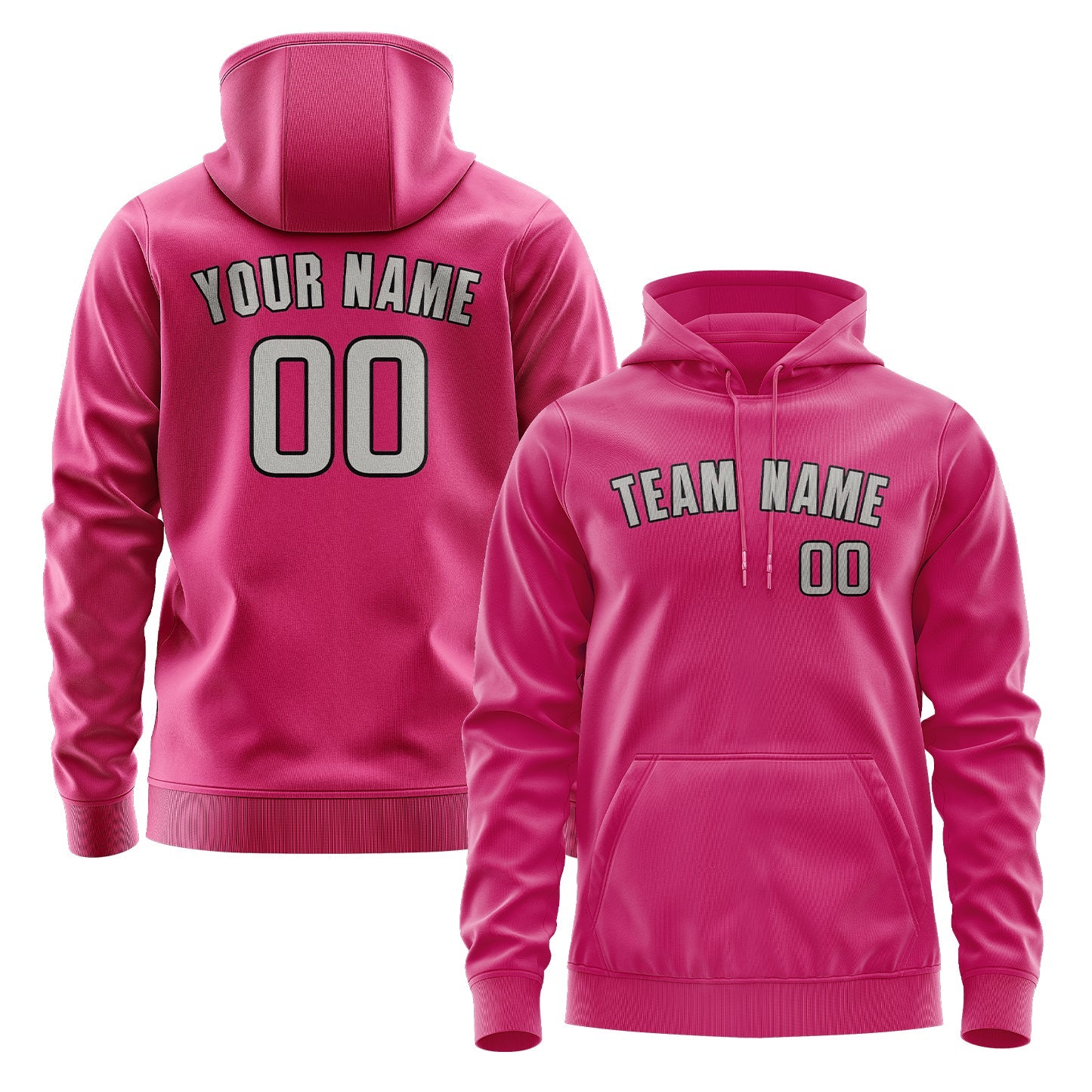 Custom Pink Gray Hoodie