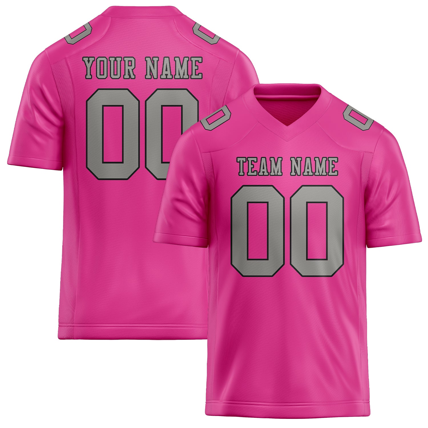 Custom Pink Gray Football Jersey