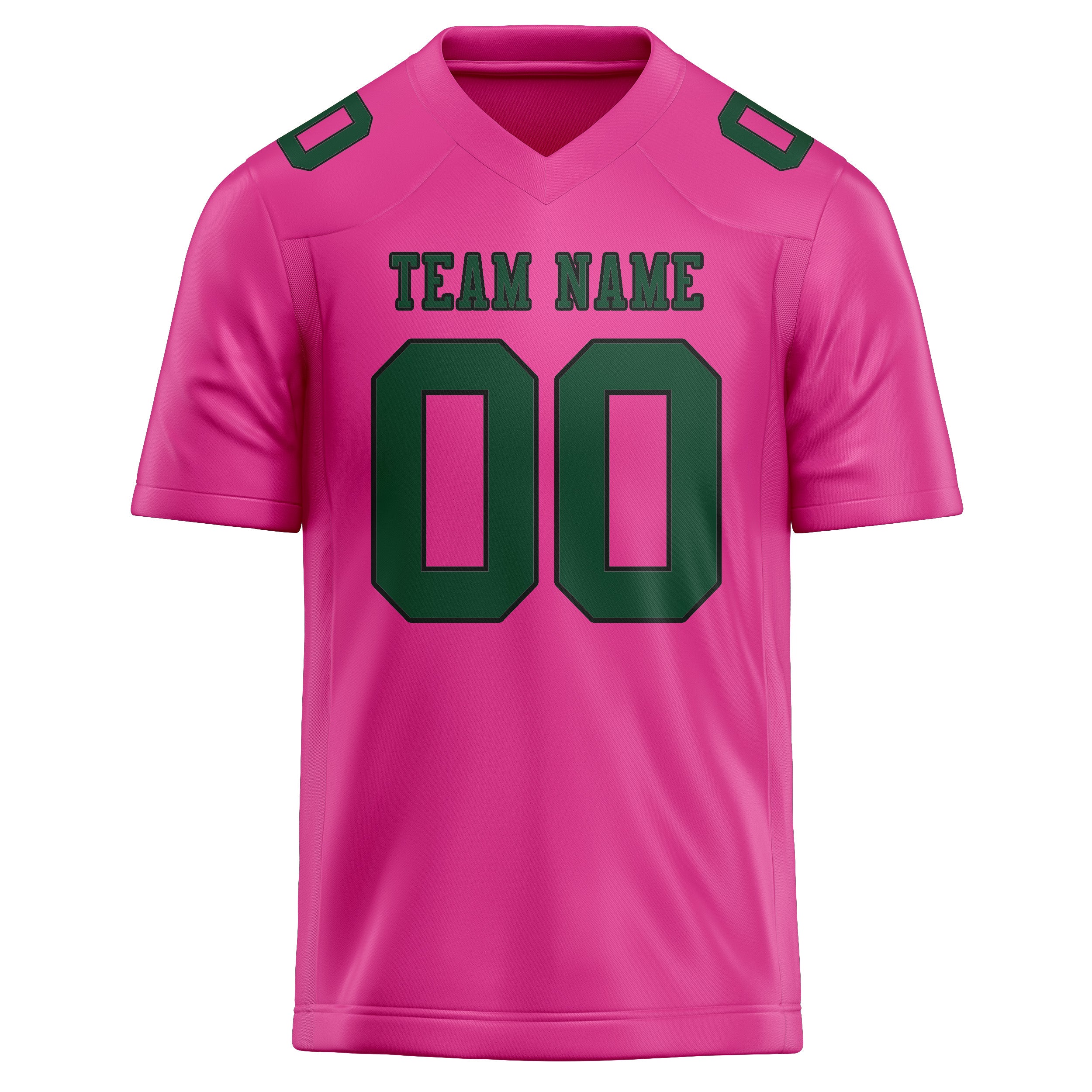 Custom Pink Green Football Jersey