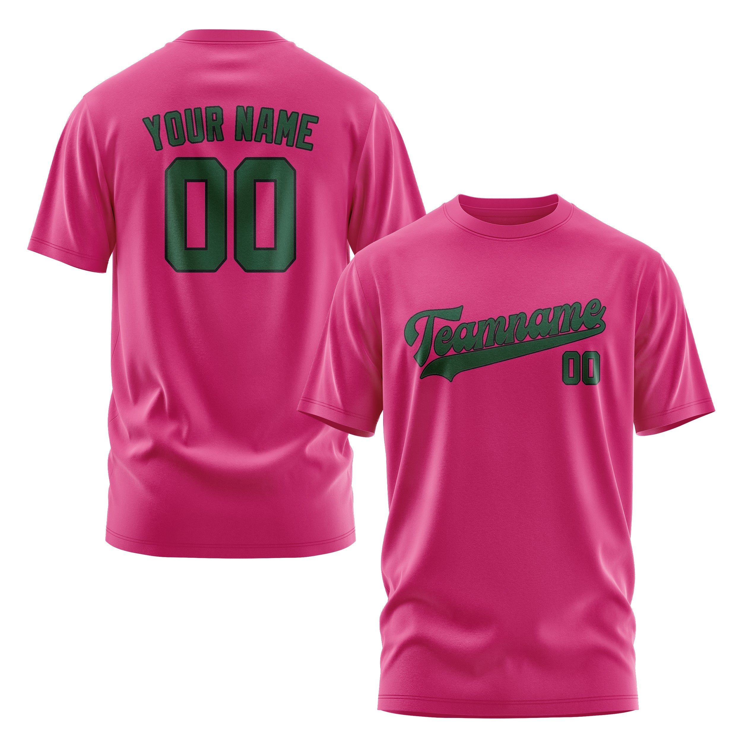 Custom Pink Green T-Shirt