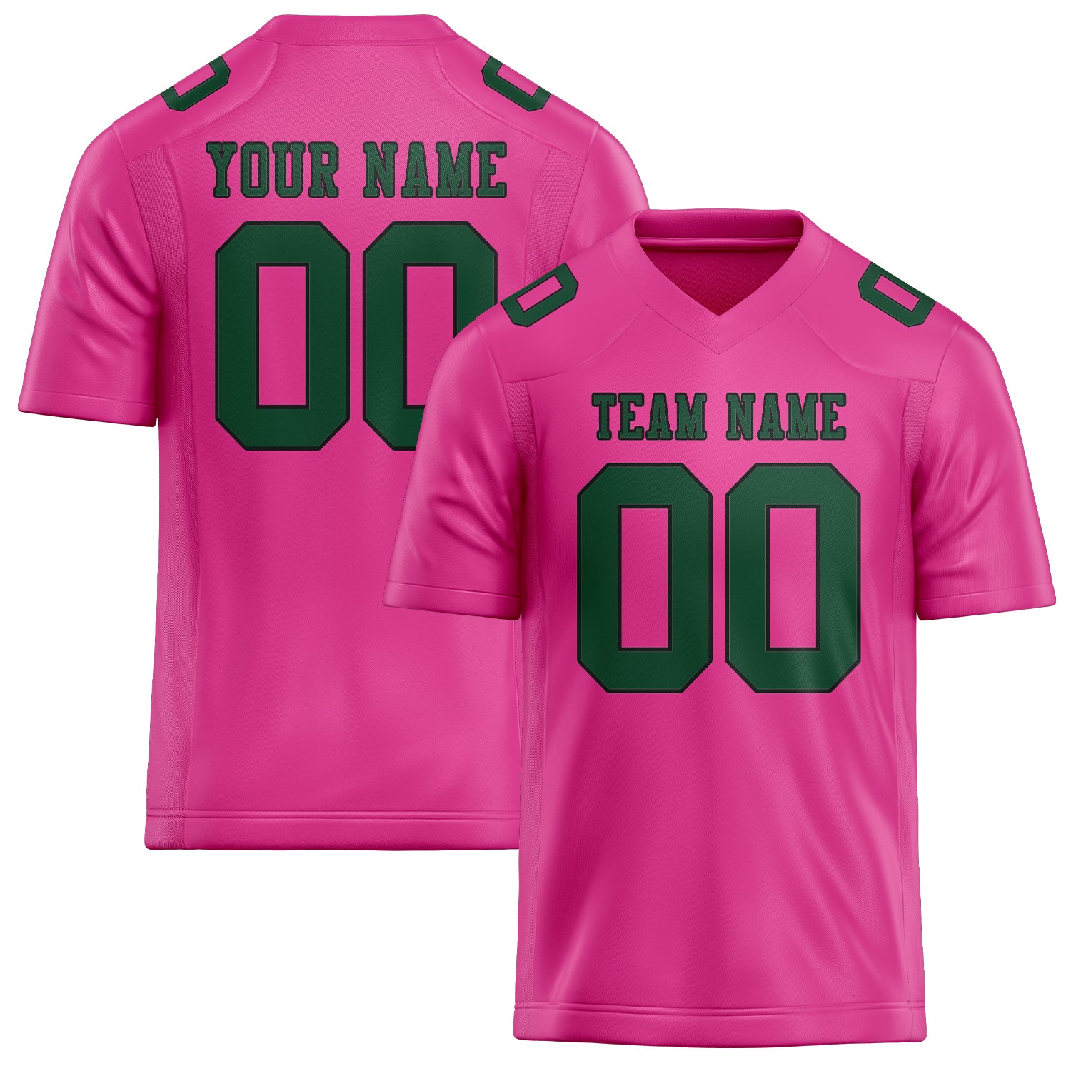 Custom Pink Green Football Jersey