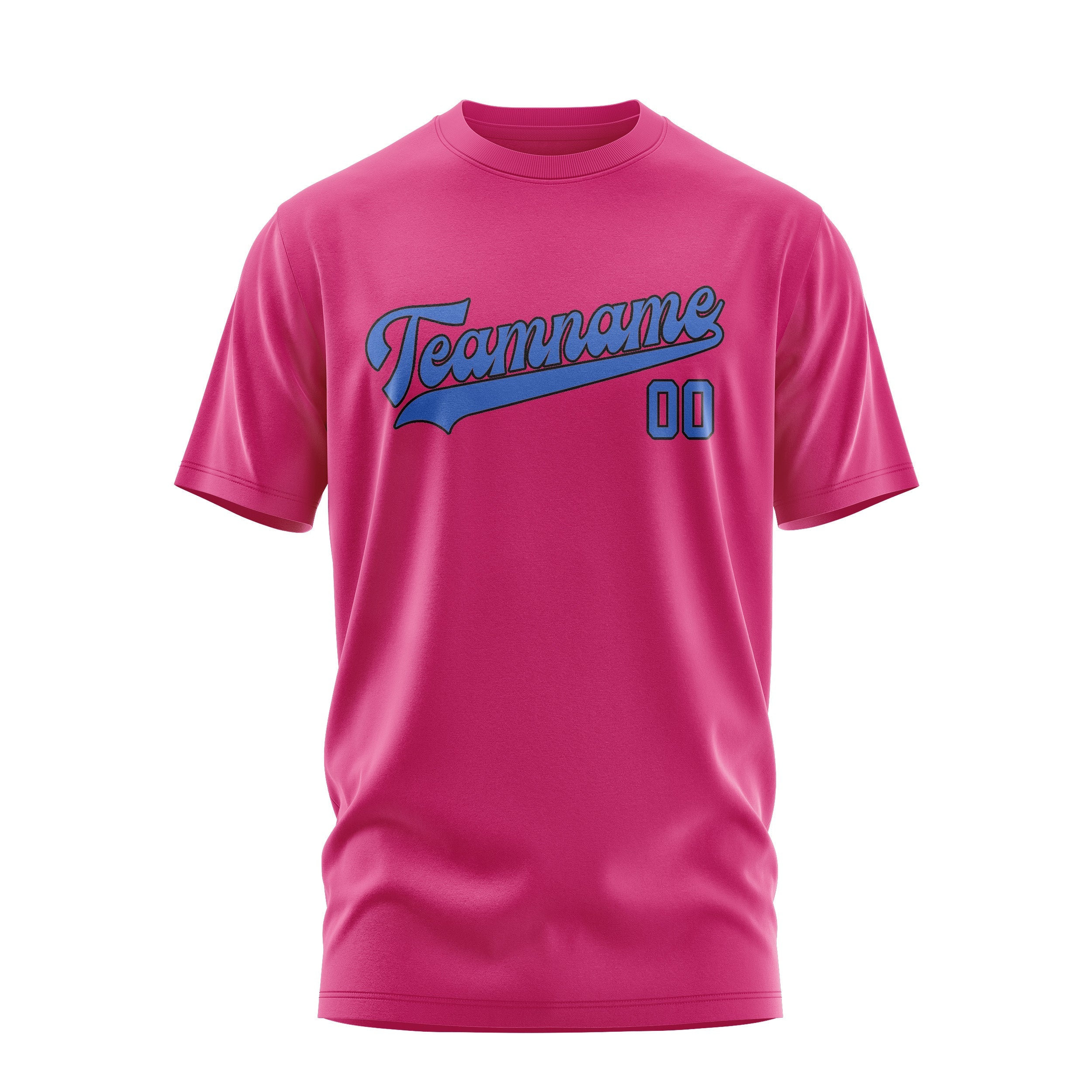 Custom Pink Sky Blue T-Shirt
