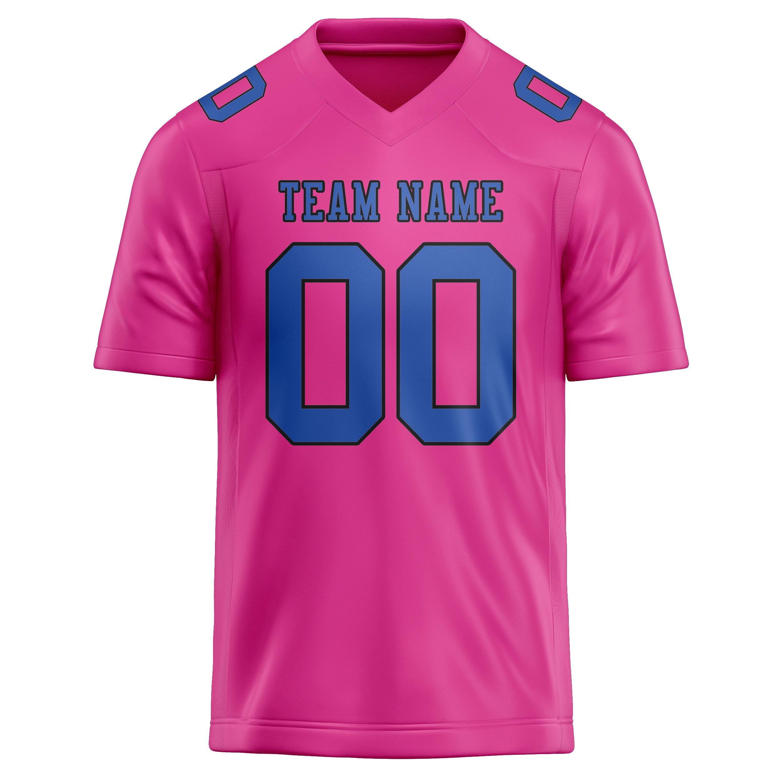 Custom Pink Sky Blue Football Jersey