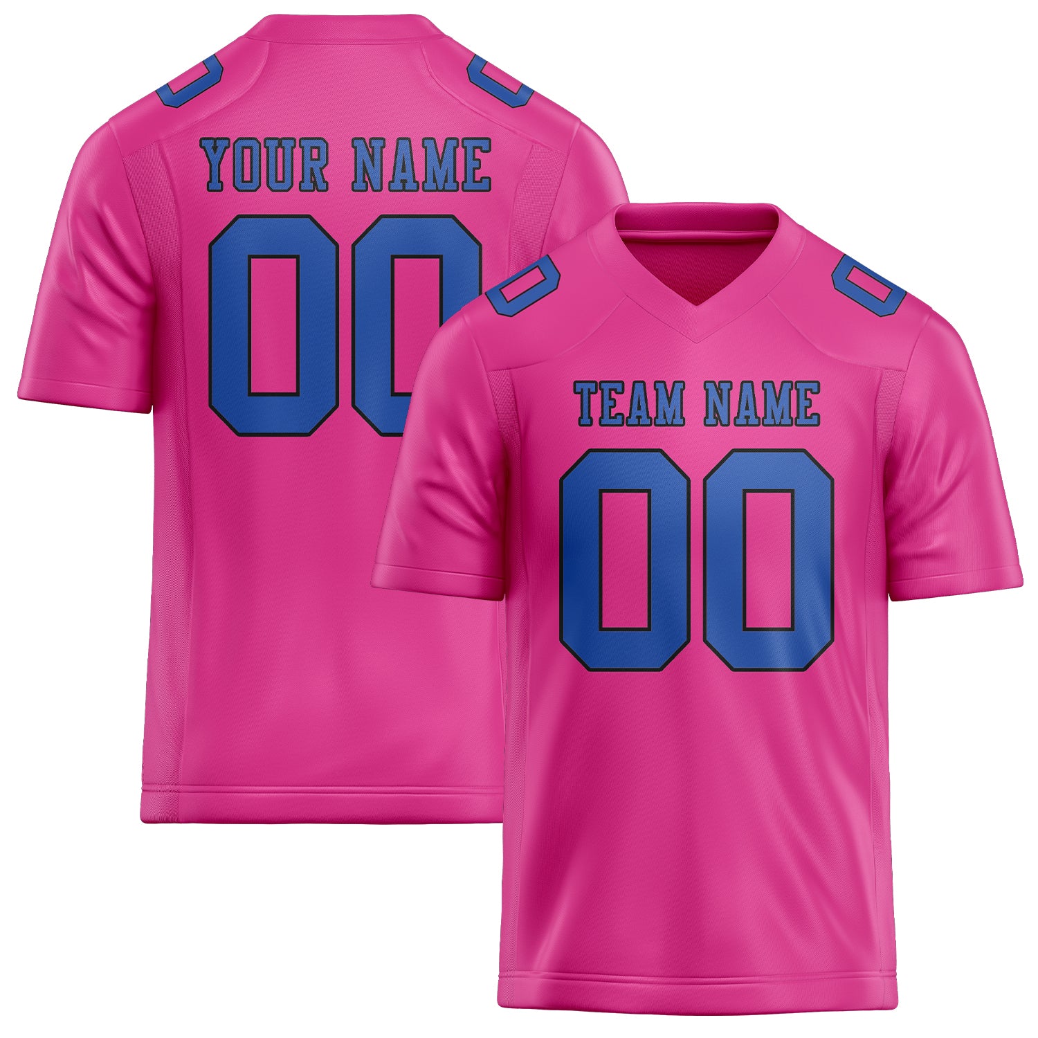 Custom Pink Sky Blue Football Jersey