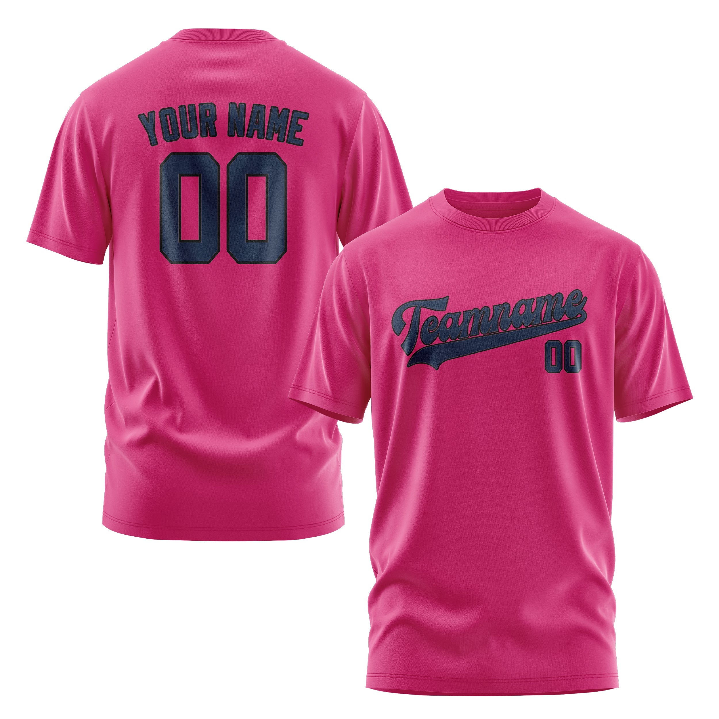 Custom Pink Blue T-Shirt